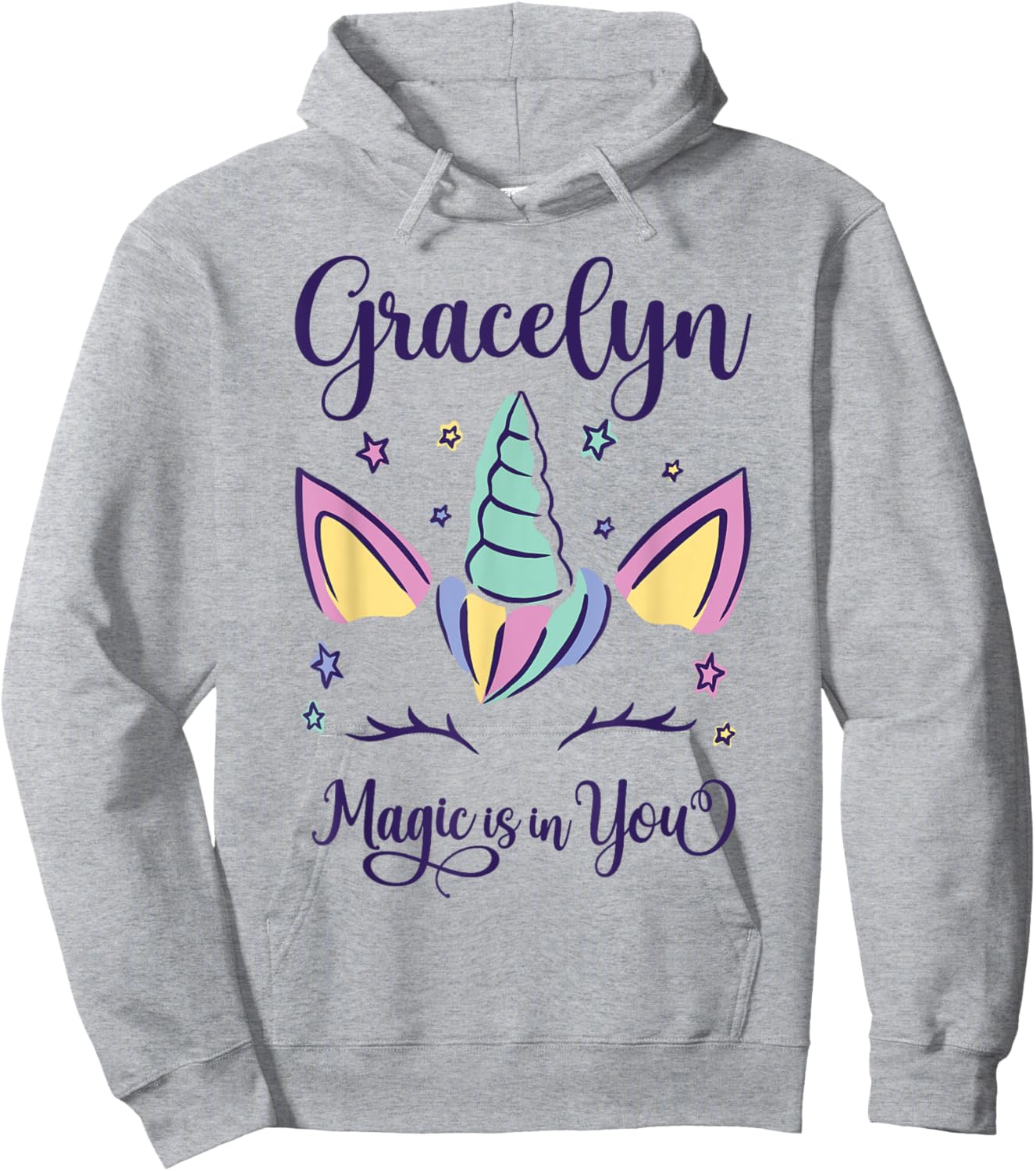 First Name Gracelyn Personalized Gracelyn Hoodie - Hoodie | Ash