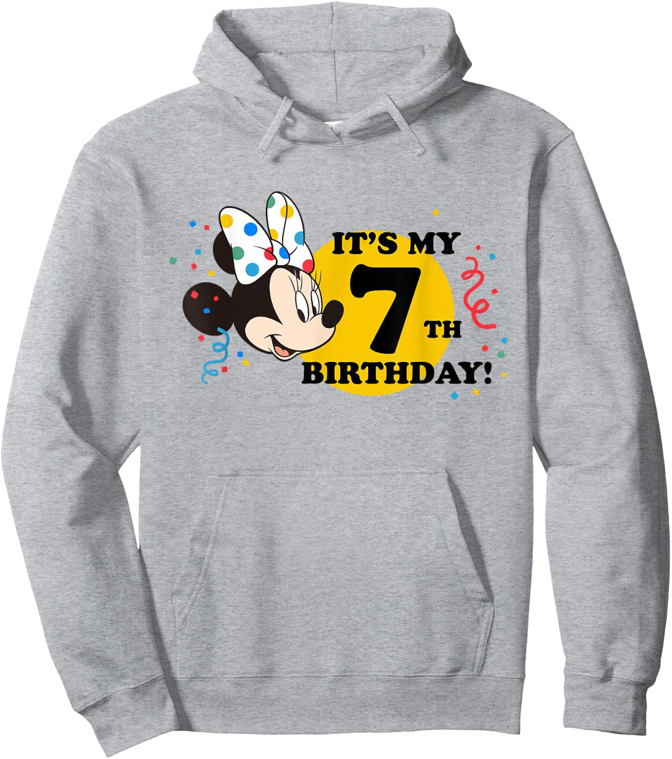 Disney Minnie Mouse 7th Birthday Hoodie - Hoodie | Ash