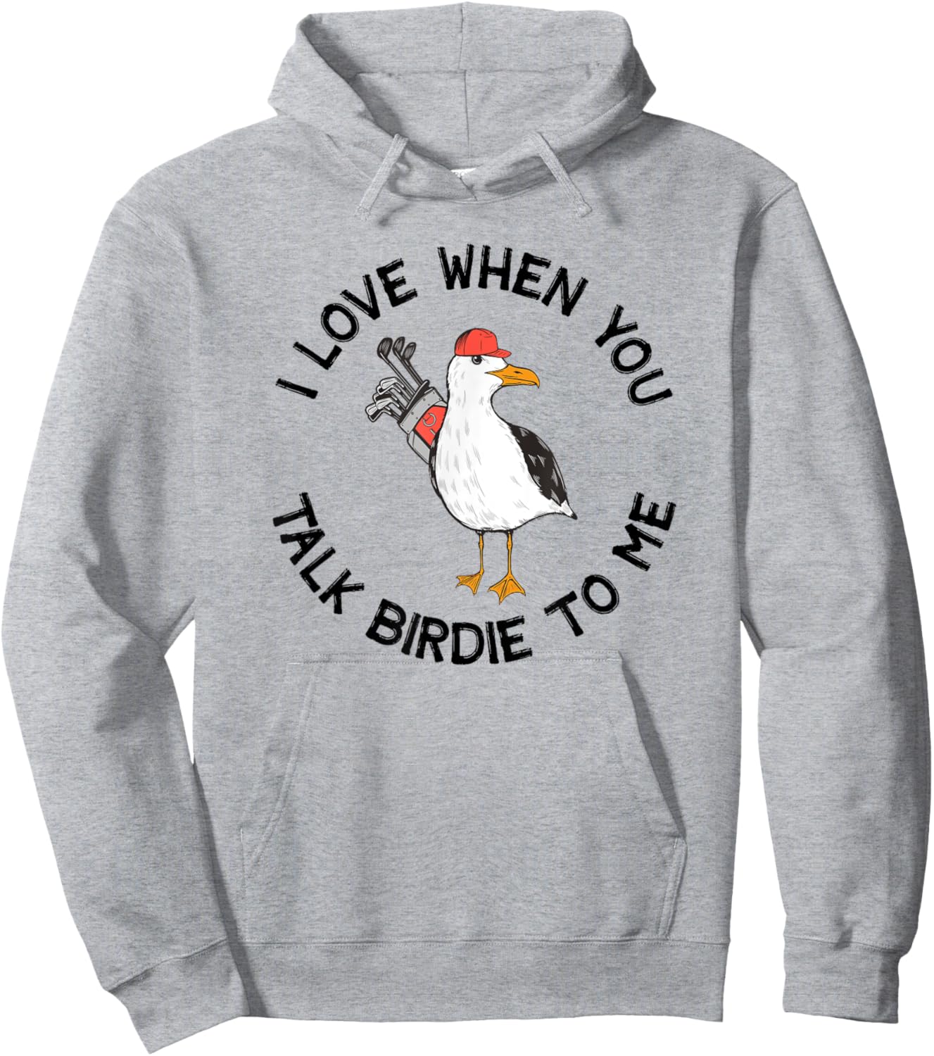 Golfer Talk Birdie To Me Funny Golf Hoodie - Hoodie | Ash