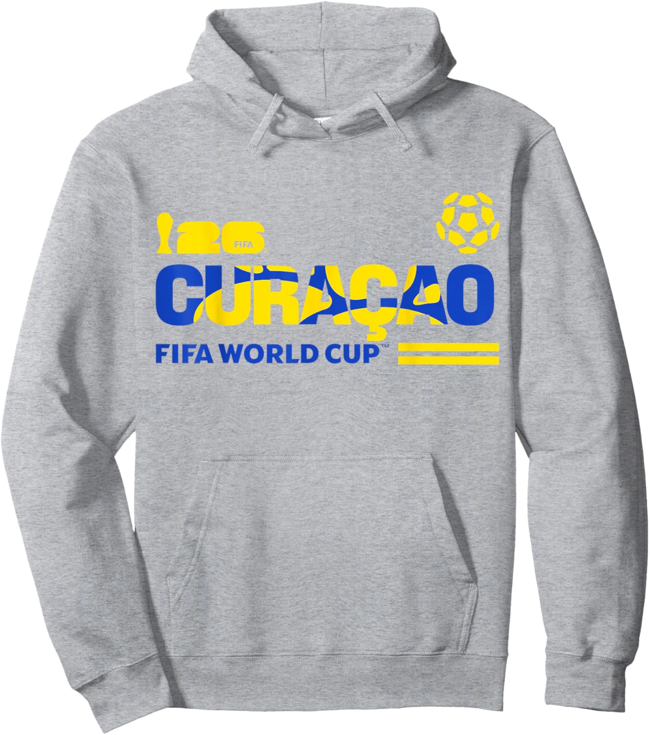 FIFA World CUP26 Qualifier Curacao Hoodie - Hoodie | Ash