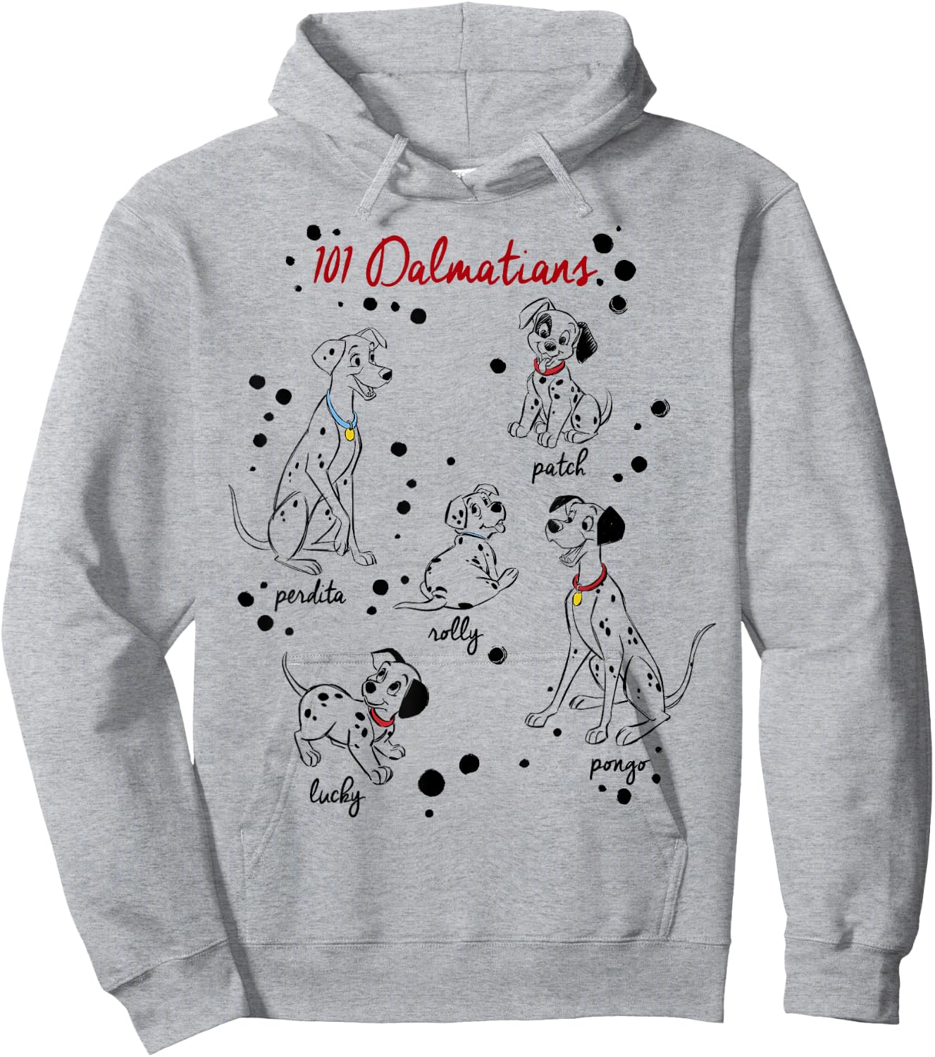 Disney 101 Dalmatians Puppy Names Hoodie - Hoodie | Ash