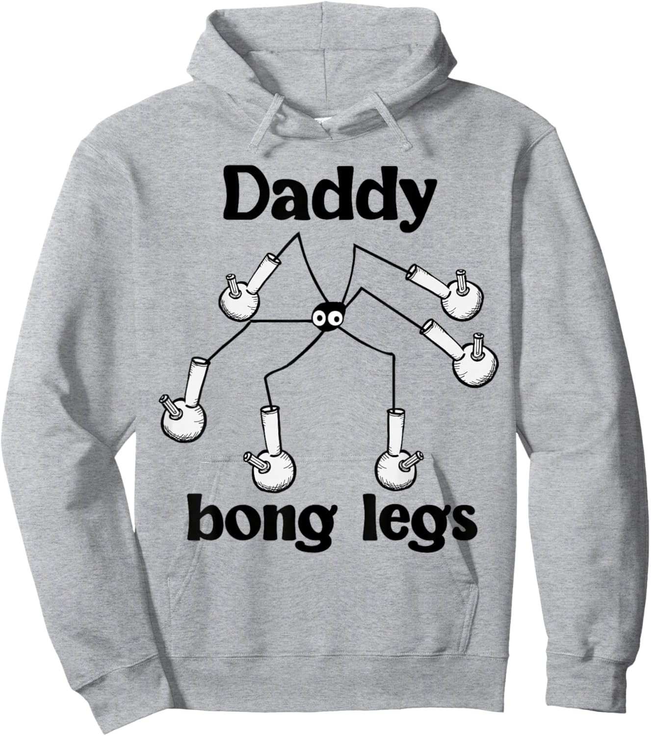 Daddy Bong Legs Funny Spider Hoodie - Hoodie | Ash