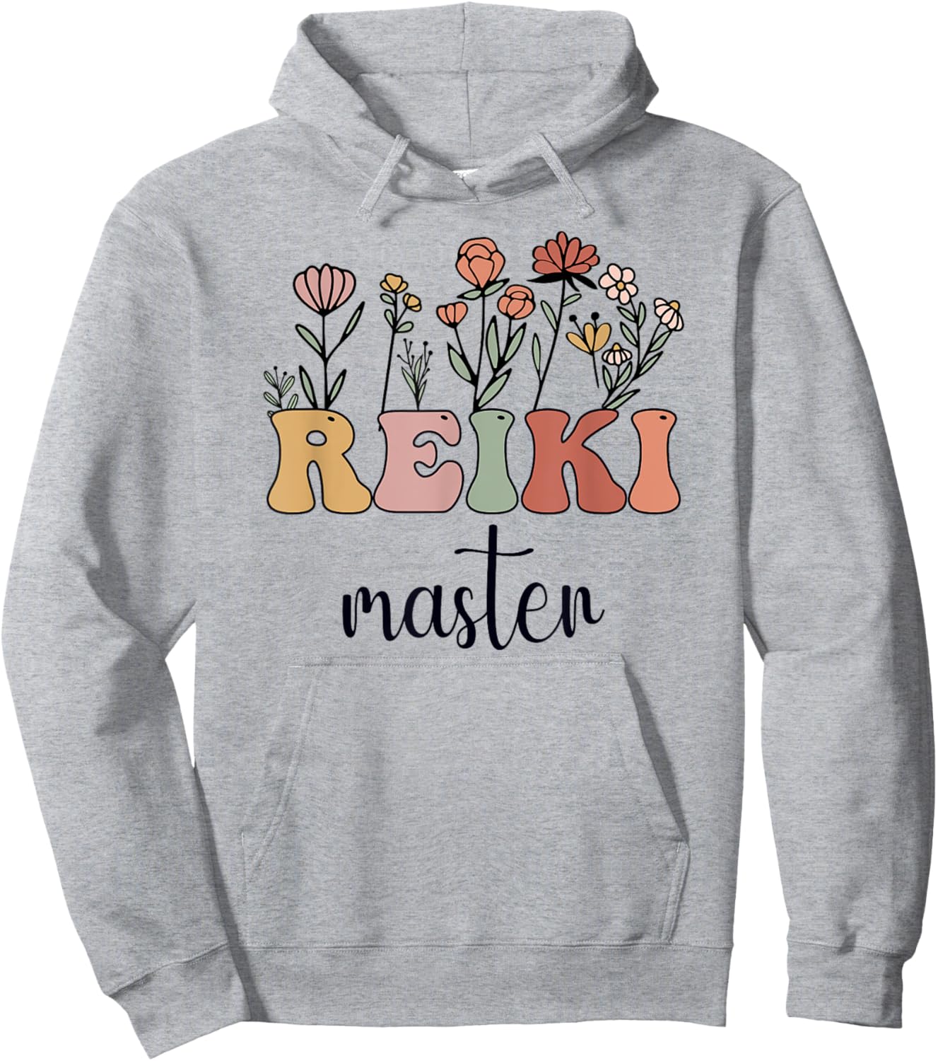 Reiki Master Wildflower Groovy Women Hoodie - Hoodie | Ash