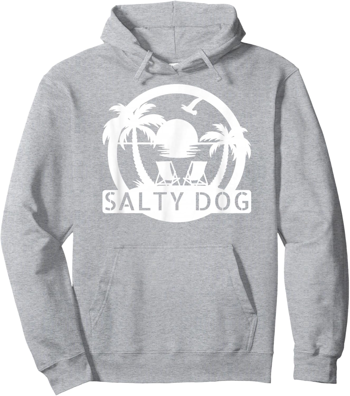 SALTY DOG, Beach Palm Tree Hoodie - Hoodie | Ash