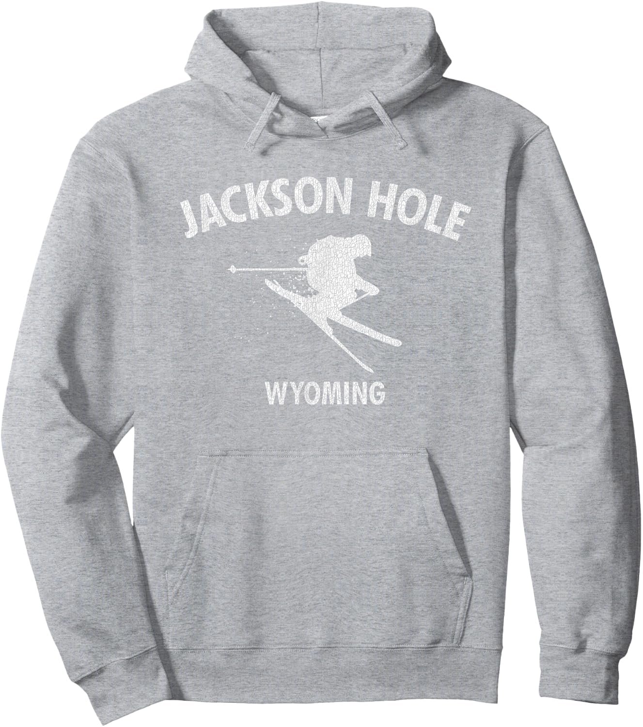 Jackson Hole Wyoming Skiing Ski Gift Hoodie - Hoodie | Ash