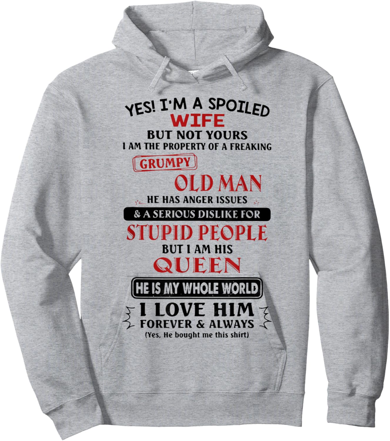 I'm the Property of a Freaking Grumpy Old Man Hoodie - Hoodie | Ash