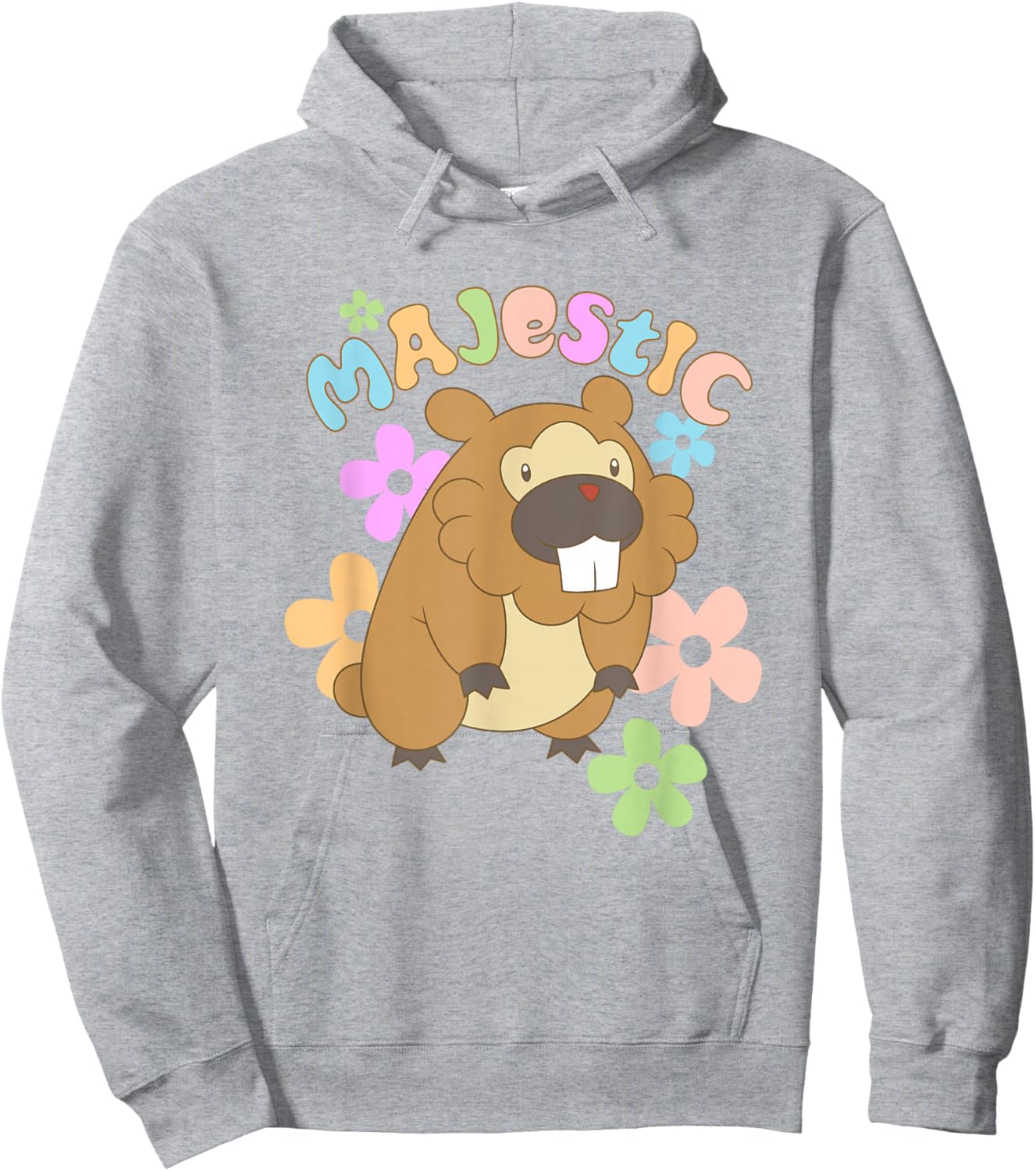 Pokémon Majestic Bidoof Floral Portrait Hoodie - Hoodie | Ash