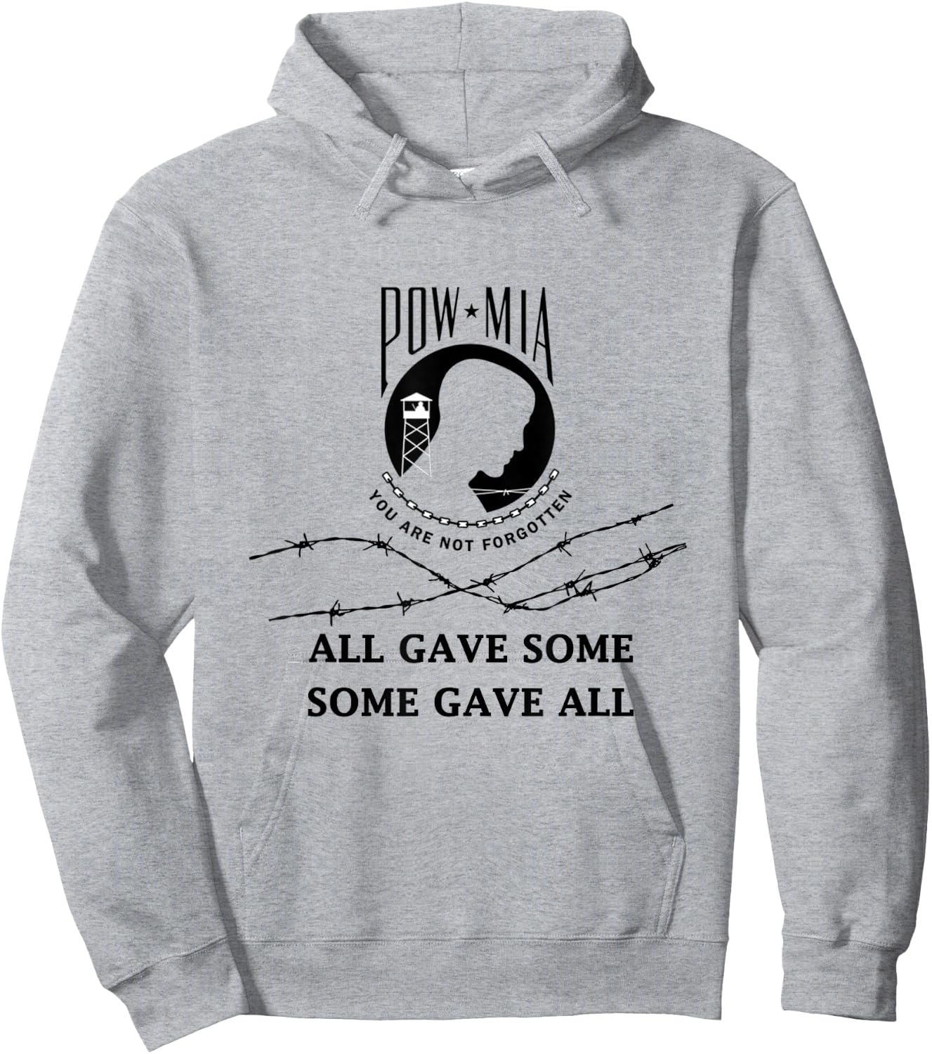 All Gave Some Some Gave All Pow Mia Hoodie - Hoodie | Ash