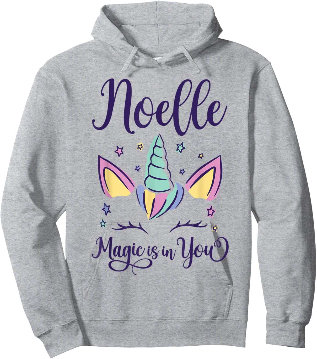 First Name Noelle Personalized I Love Noelle Hoodie - Hoodie | Ash