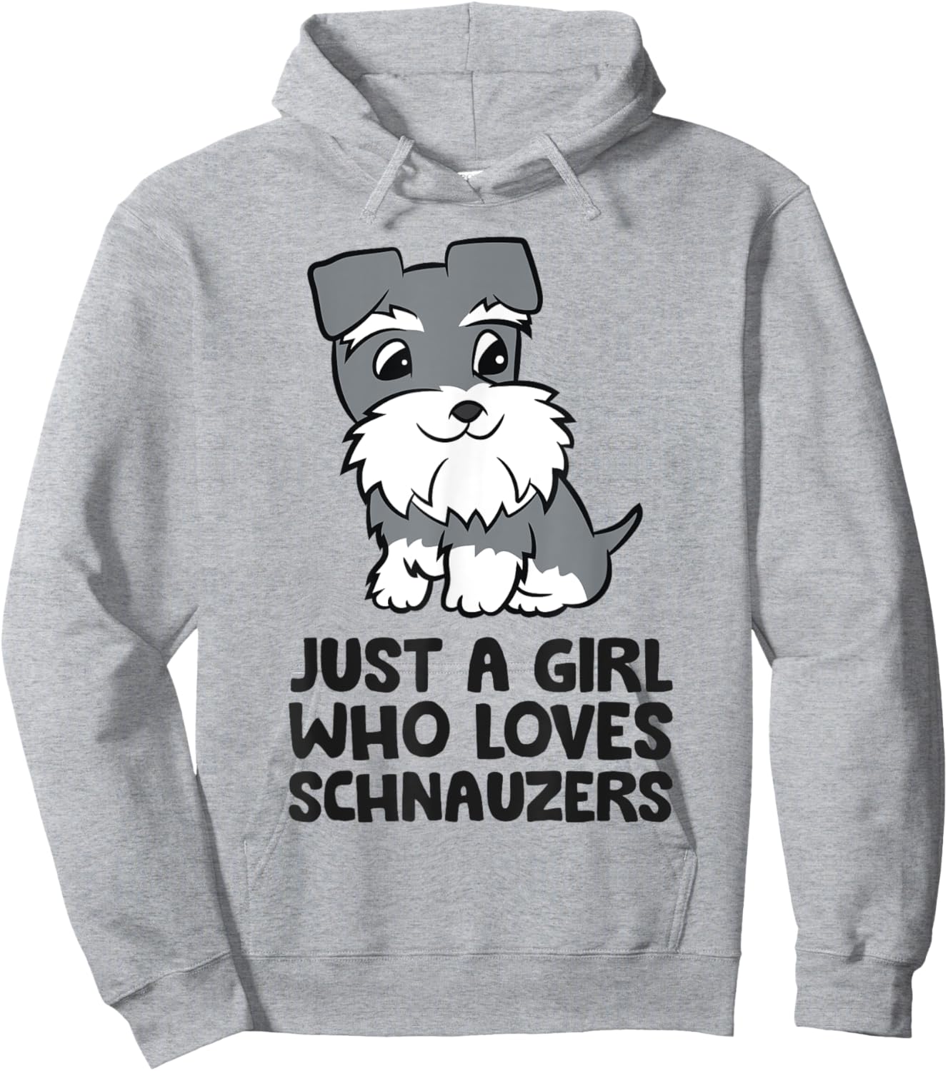 Just A Girl Who Loves Schnauzers Hoodie - Hoodie | Ash