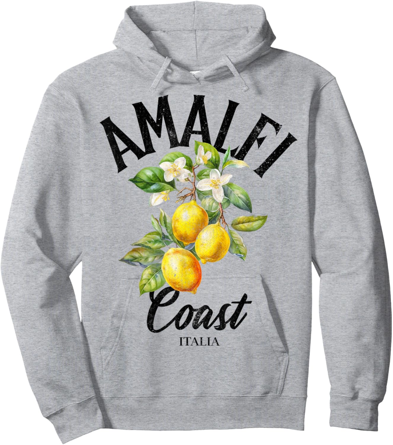 Amalfi Coast Lemons Italia Hoodie - Hoodie | Ash