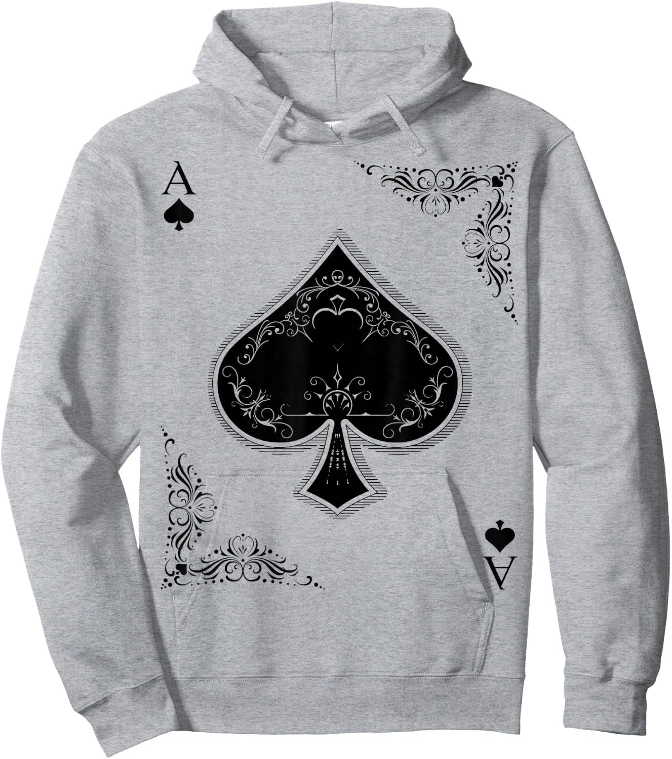 Playing Card Spade Spades Suits Hoodie - Hoodie | Ash