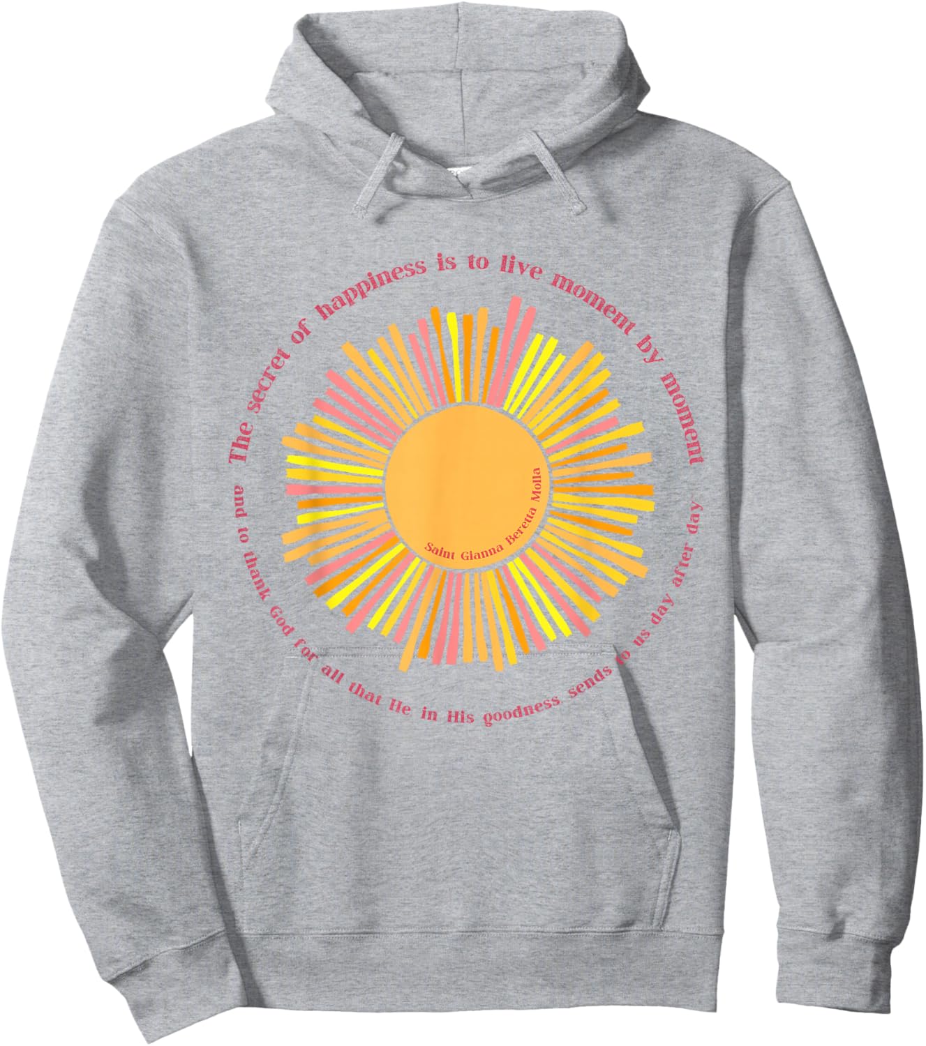 Saint Gianna Beretta Molla Catholic Hoodie - Hoodie | Ash
