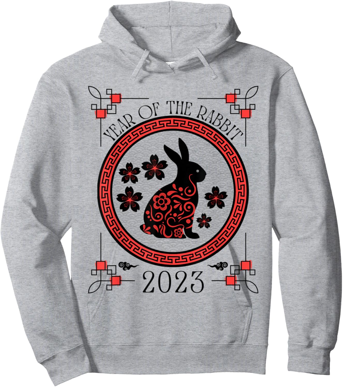 Chinese Happy New Year Of The Rabbit 2023 Hoodie - Hoodie | Ash