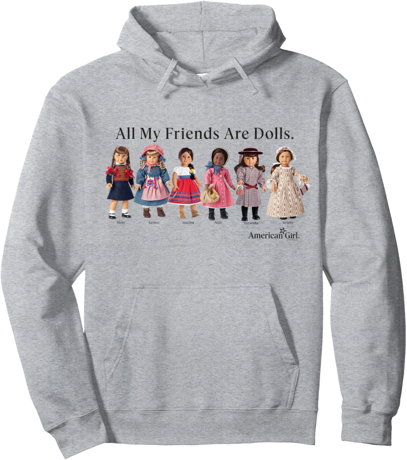 American Girl - All My Friends Are Dolls Hoodie - Hoodie | Ash