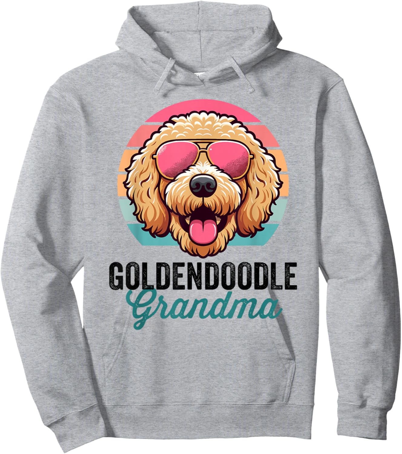 Golden Doodle Dog, Nana, Goldendoodle Grandma Hoodie - Hoodie | Ash