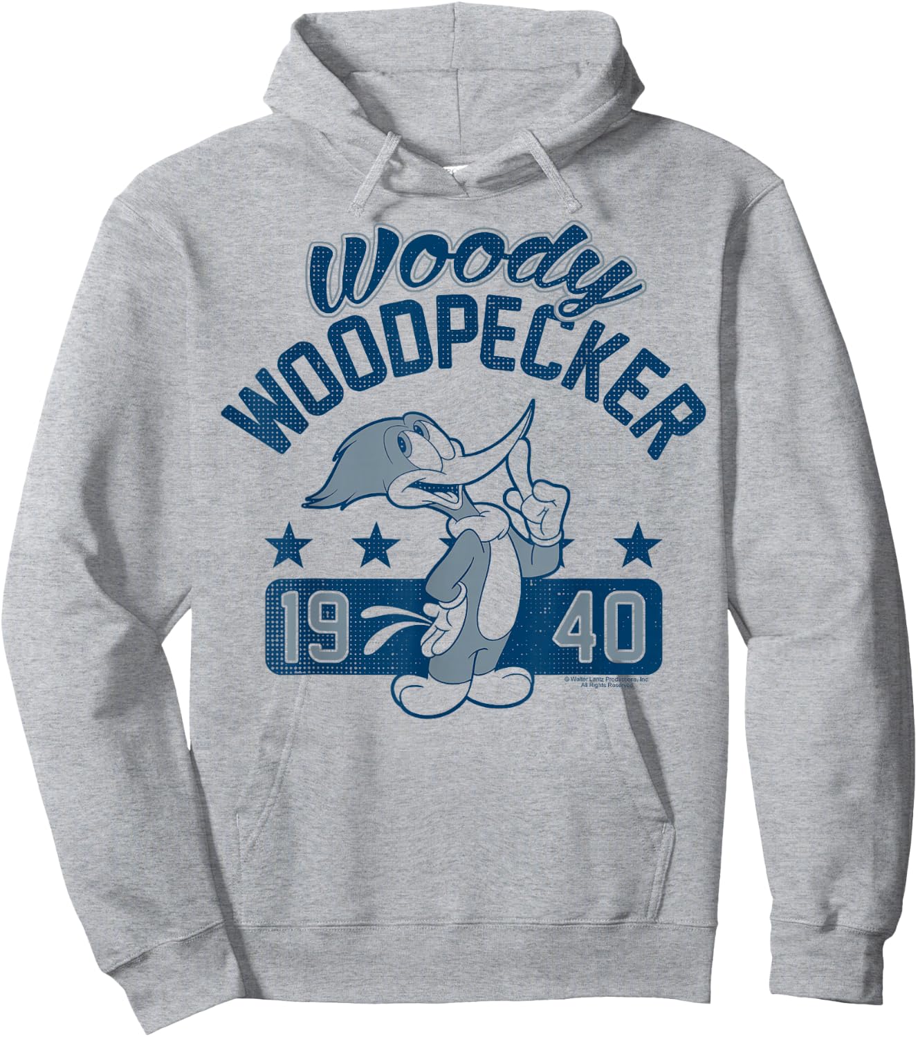 Woody Woodpecker Vintage 1940 Portrait Hoodie - Hoodie | Ash