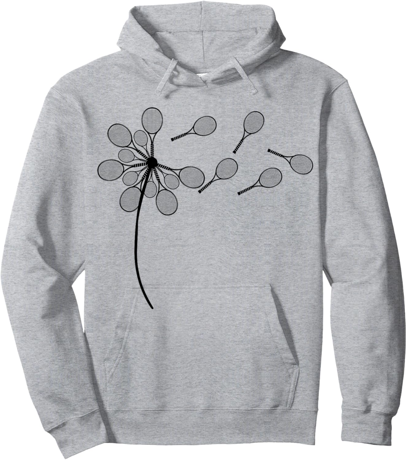Dandelion Tennis Racket Shirt for Tennis Player Hoodie - Hoodie | Ash