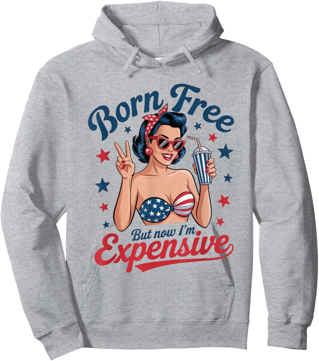 Born Free But Now I'm Expensive Design Hoodie - Hoodie | Ash