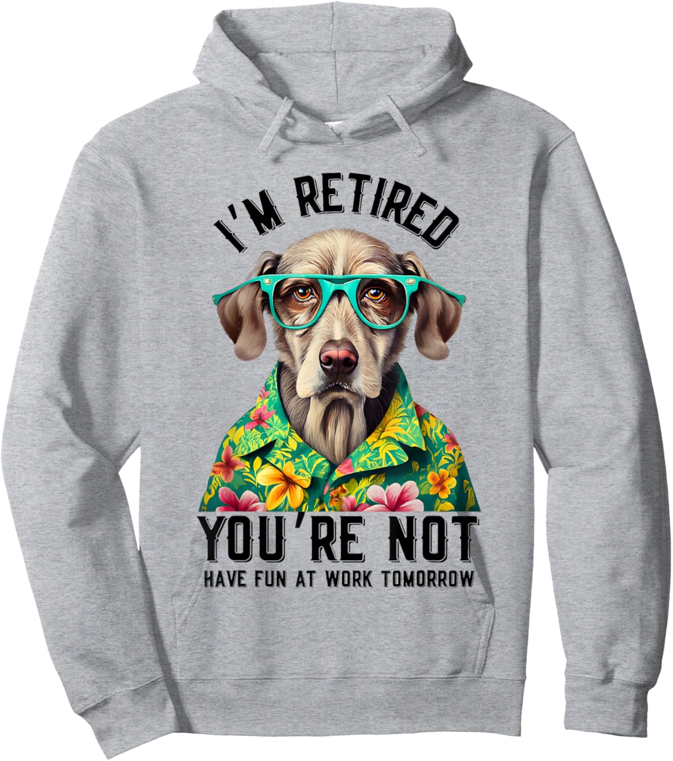 Funny Dog Retirement 2025 Designs by Luna - Retirement - Grey, Small - Classic Fit, Short Sleeve - Humorous Graphic Design - Adults, Retirees, Men Hoodie - Hoodie | Ash