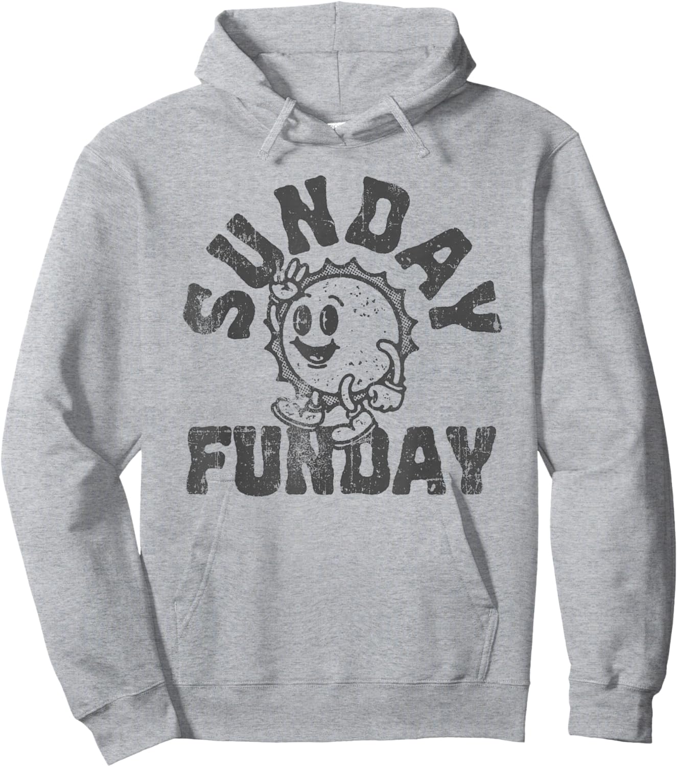 Fun Sunday Football Funday Cute Vintage Sun Hoodie - Hoodie | Ash