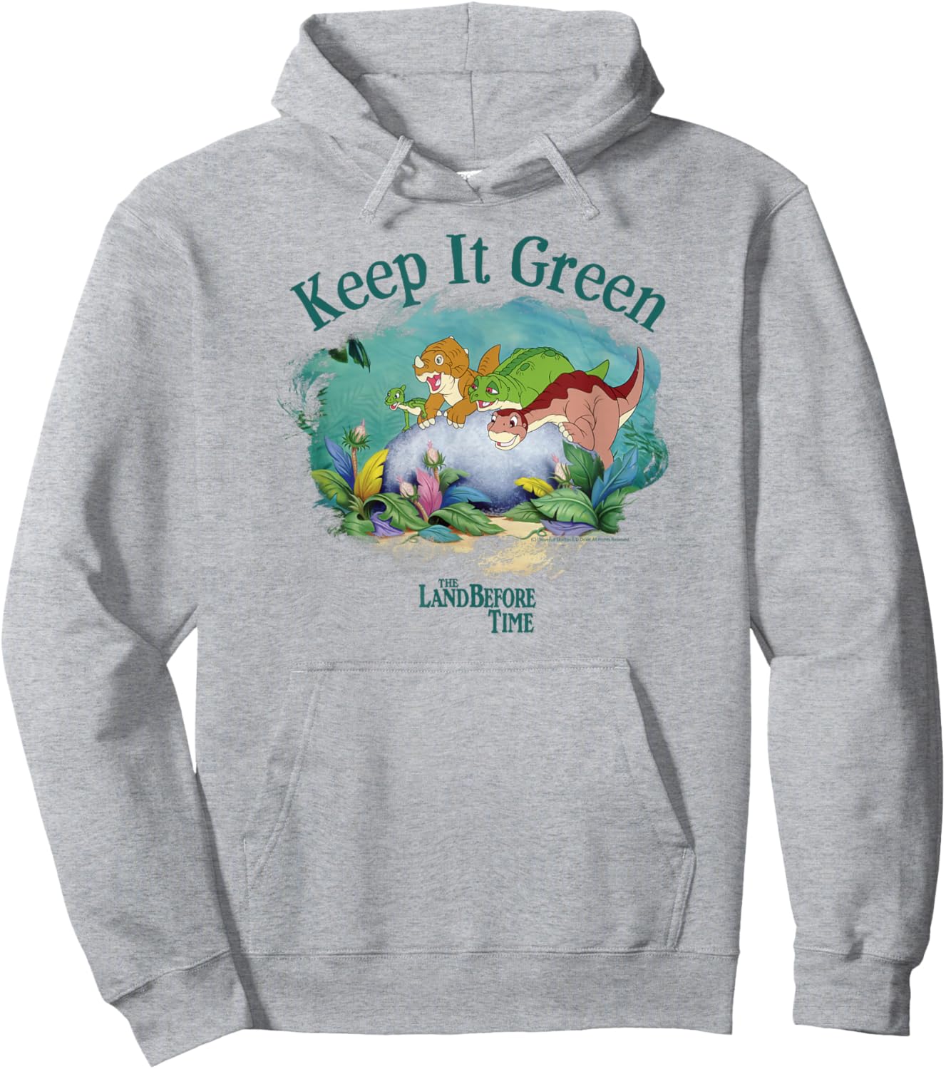 The Land Before Time Keep it Green Hoodie - Hoodie | Ash