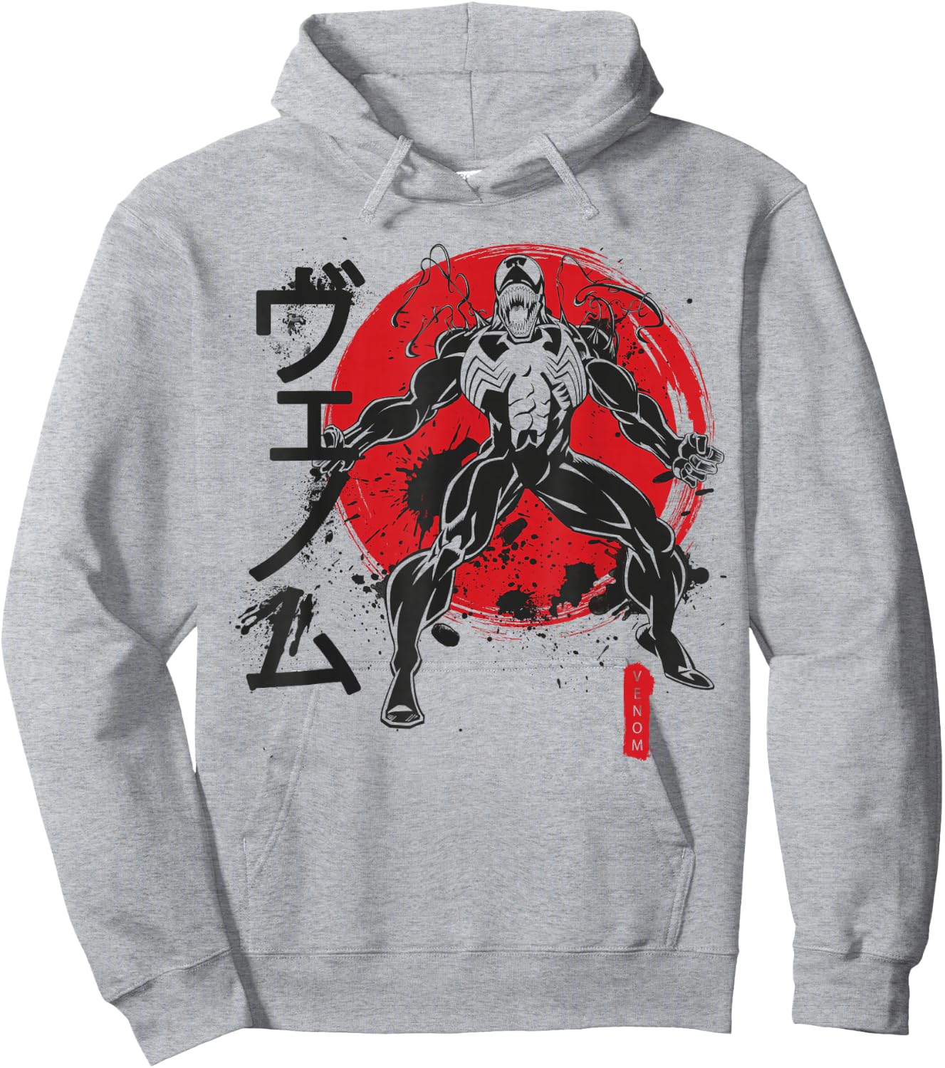 Marvel Venom Kanji Portrait Hoodie - Hoodie | Ash