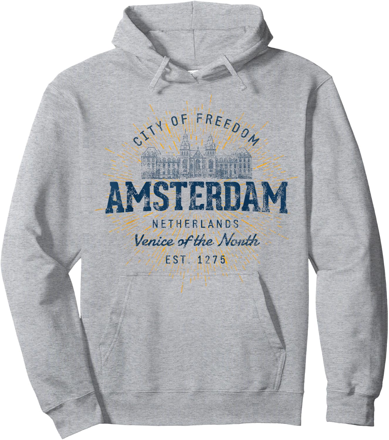 Netherlands Vintage Amsterdam Retro Hoodie - Hoodie | Ash