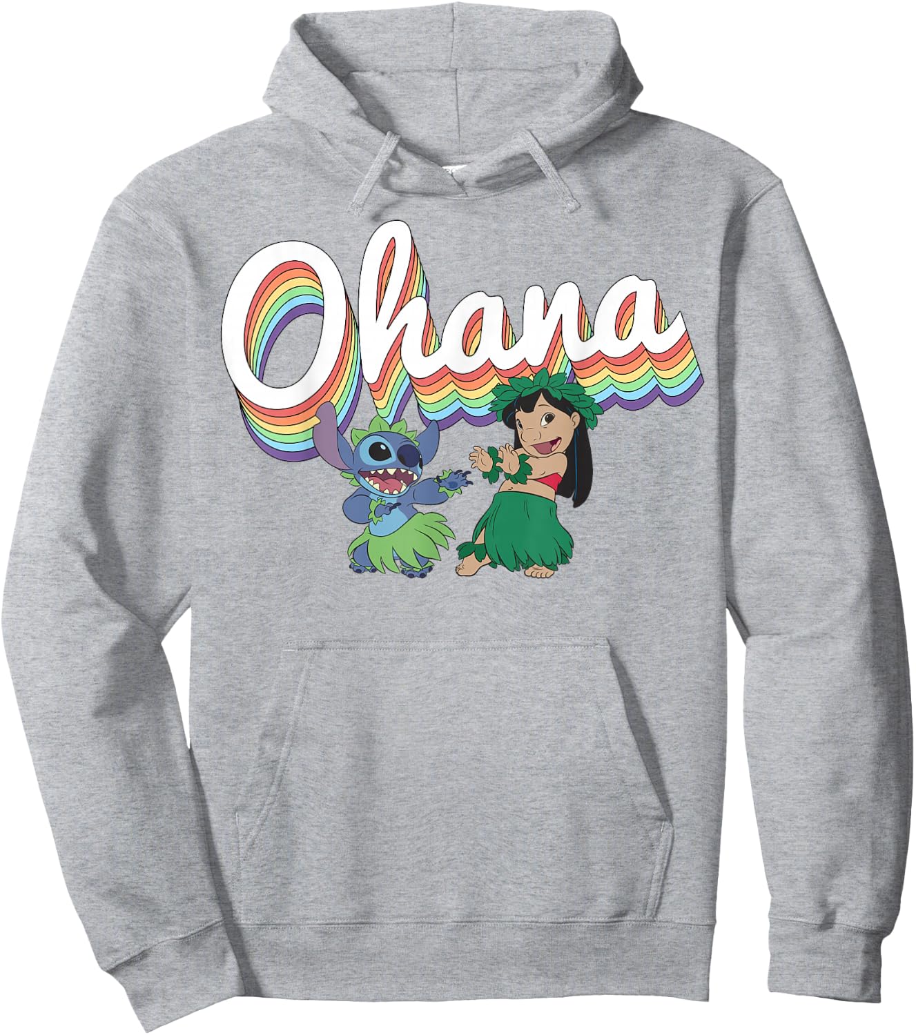 Disney Lilo & Stitch Ohana Rainbow Hoodie - Hoodie | Ash