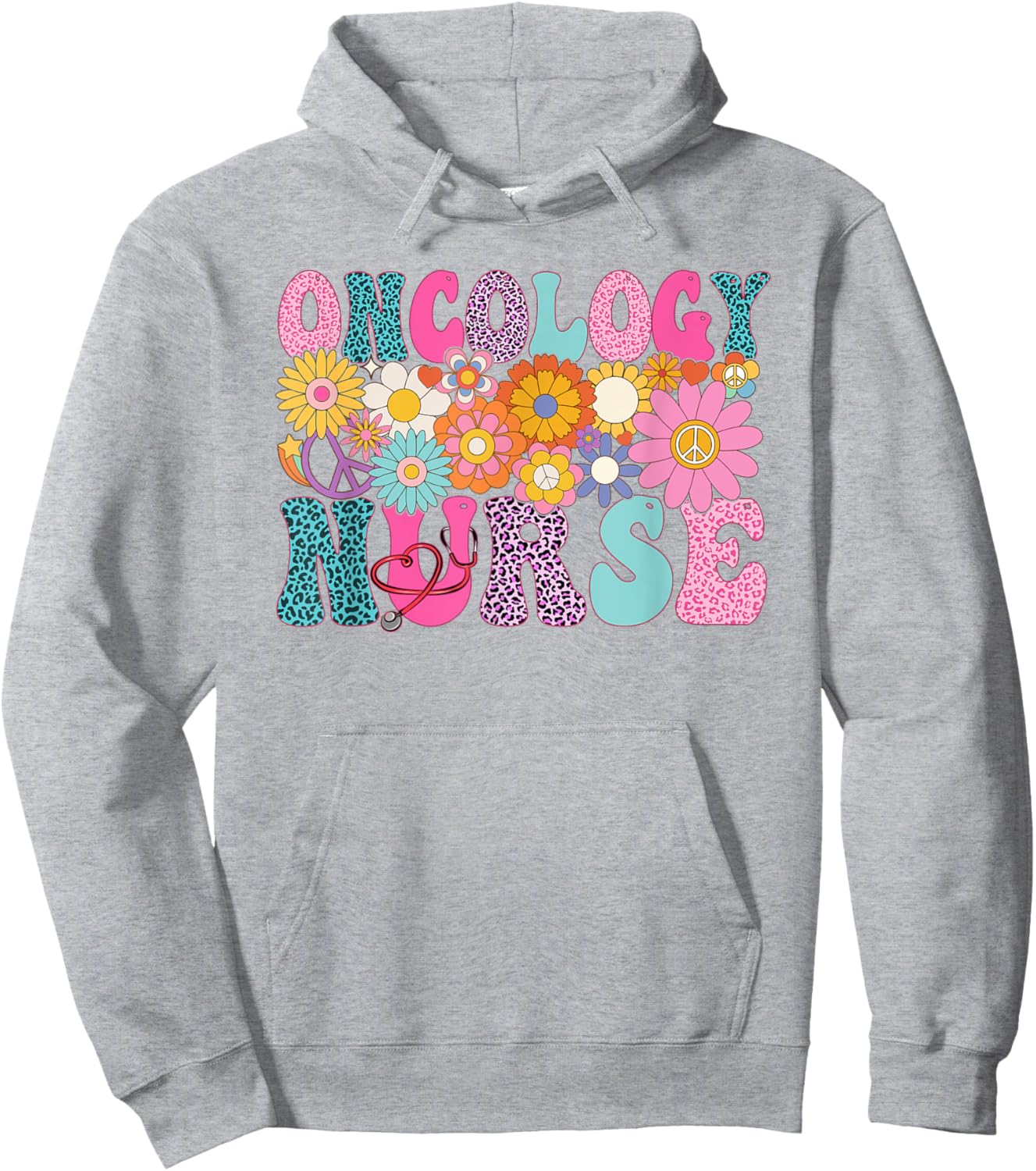Oncology Nurse Week Groovy Appreciation Day Hoodie - Hoodie | Ash