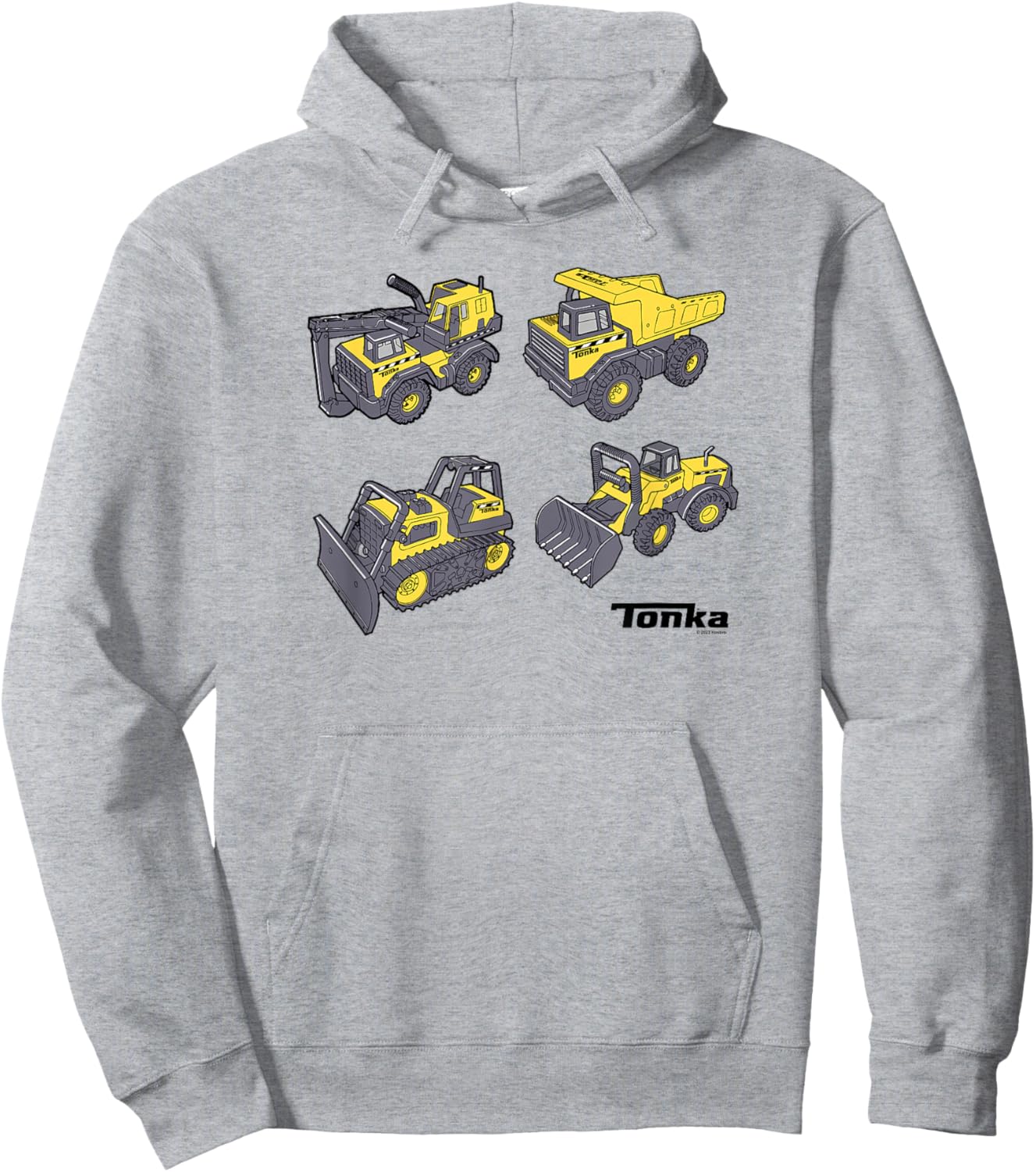 Tonka Construction Types of Trucks Logo Hoodie - Hoodie | Ash