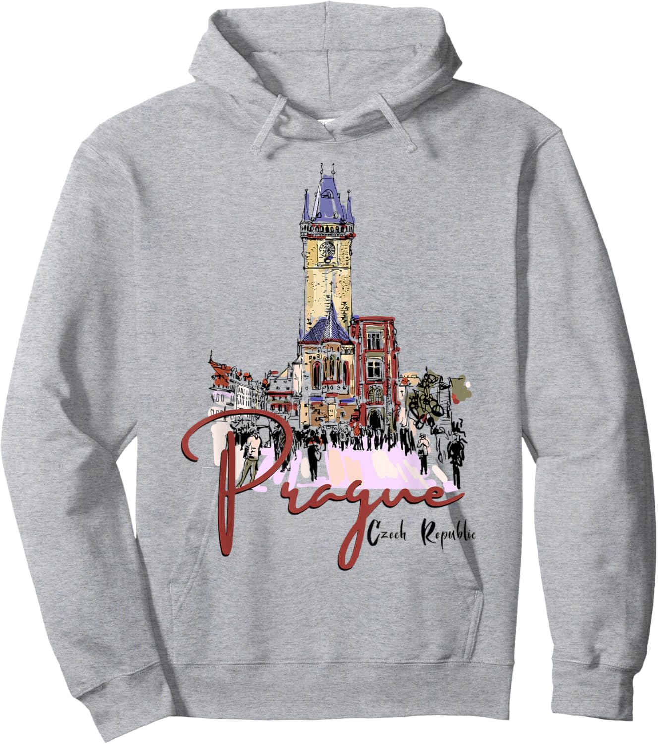 Prague Czech Republic Souvenir Prague Hoodie - Hoodie | Ash