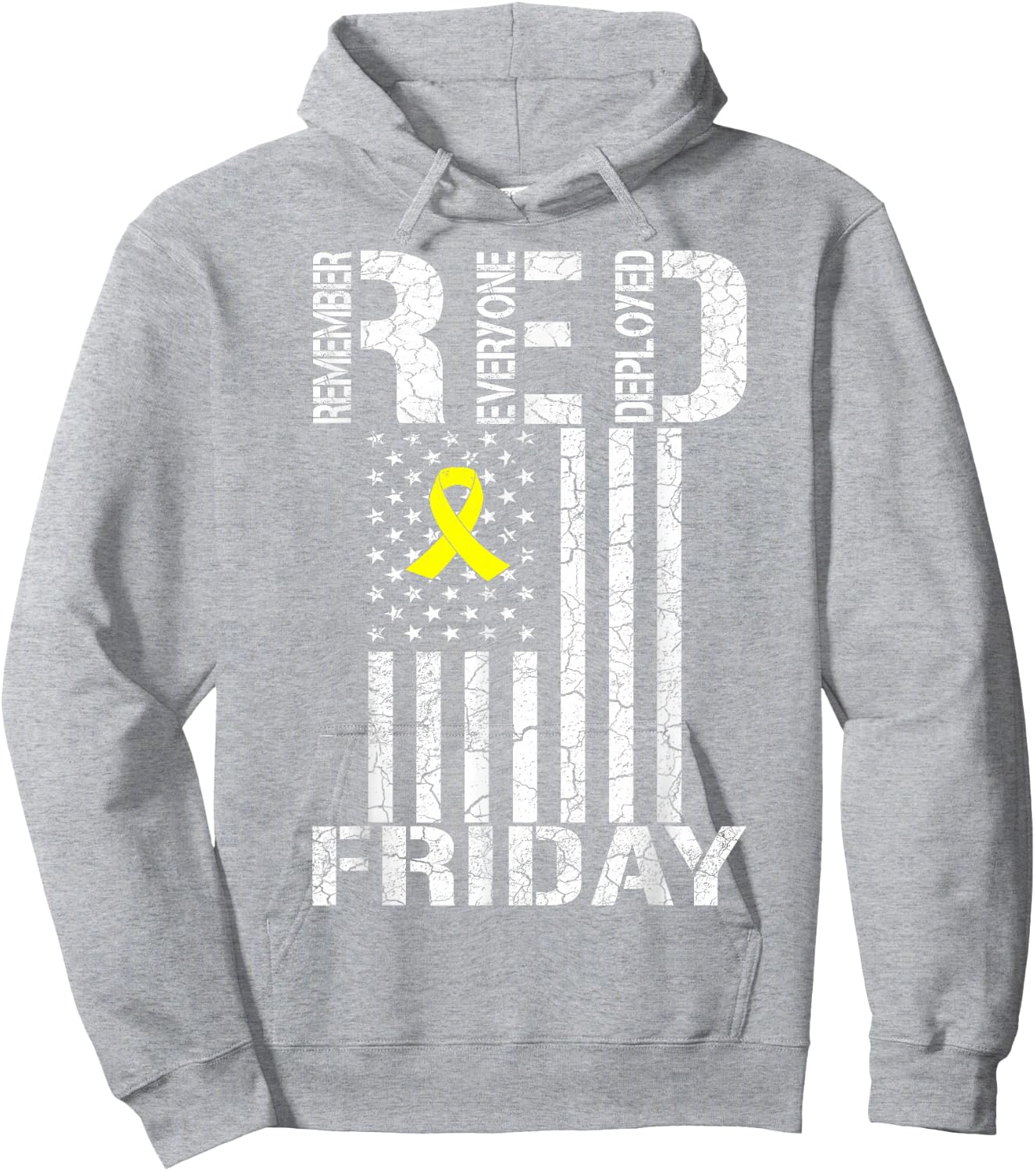 R.E.D. Red Friday - Remember Everyone Deployed Hoodie - Hoodie | Ash
