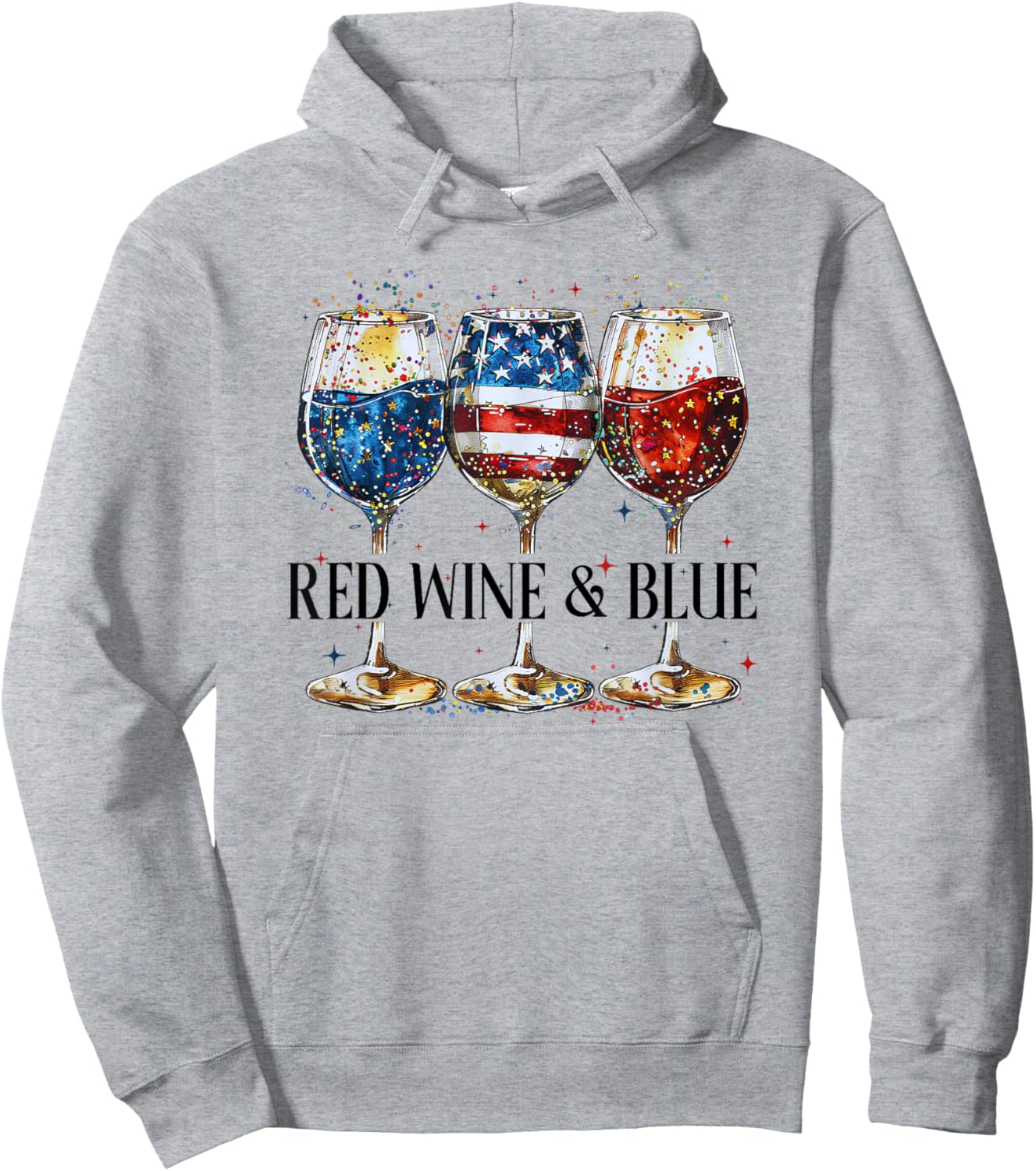Red Wine and Blue Hoodie - Hoodie | Ash