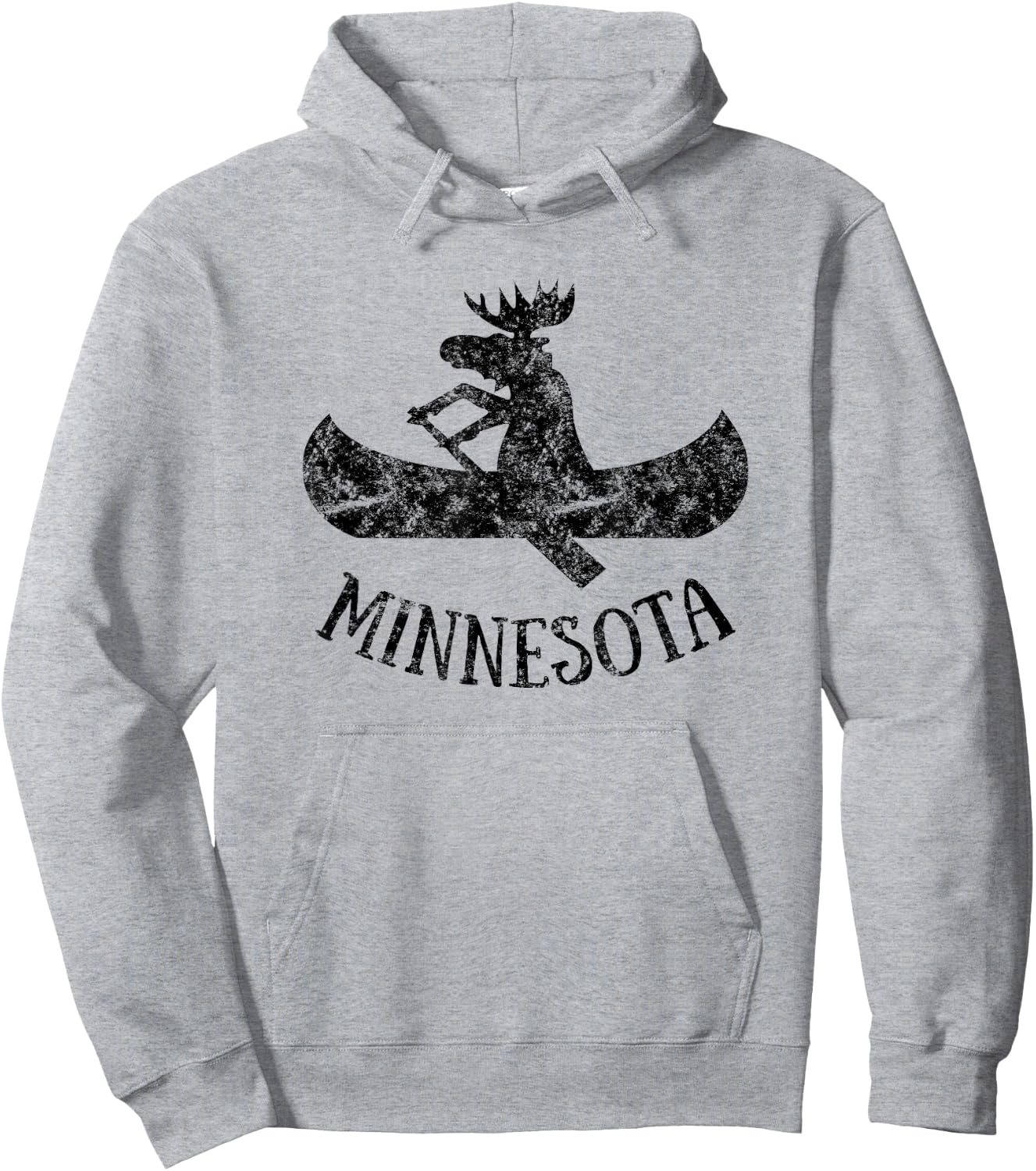 Minnesota Moose Shirt | Funny Moose Canoe Gift Hoodie - Hoodie | Ash