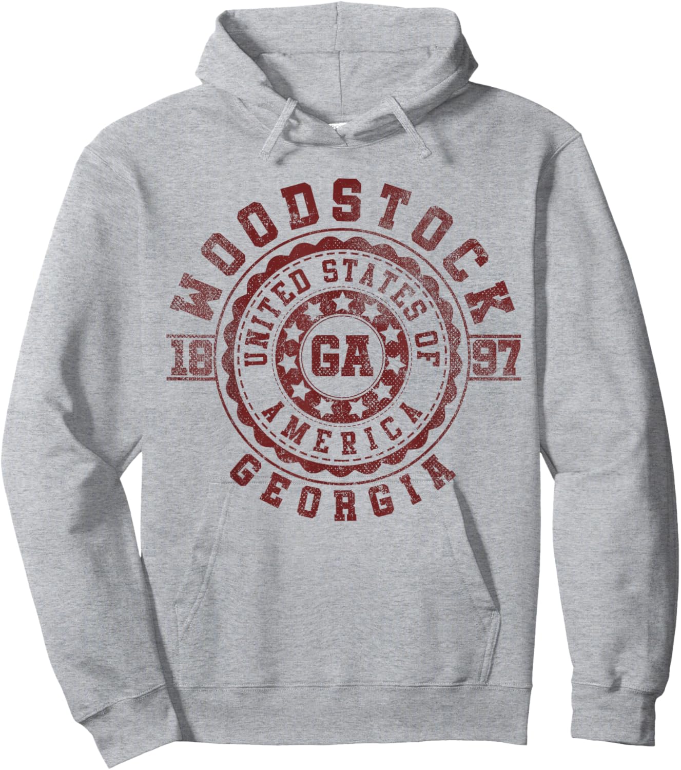 Woodstock GA | Georgia | Vintage City Apparels Hoodie - Hoodie | Ash