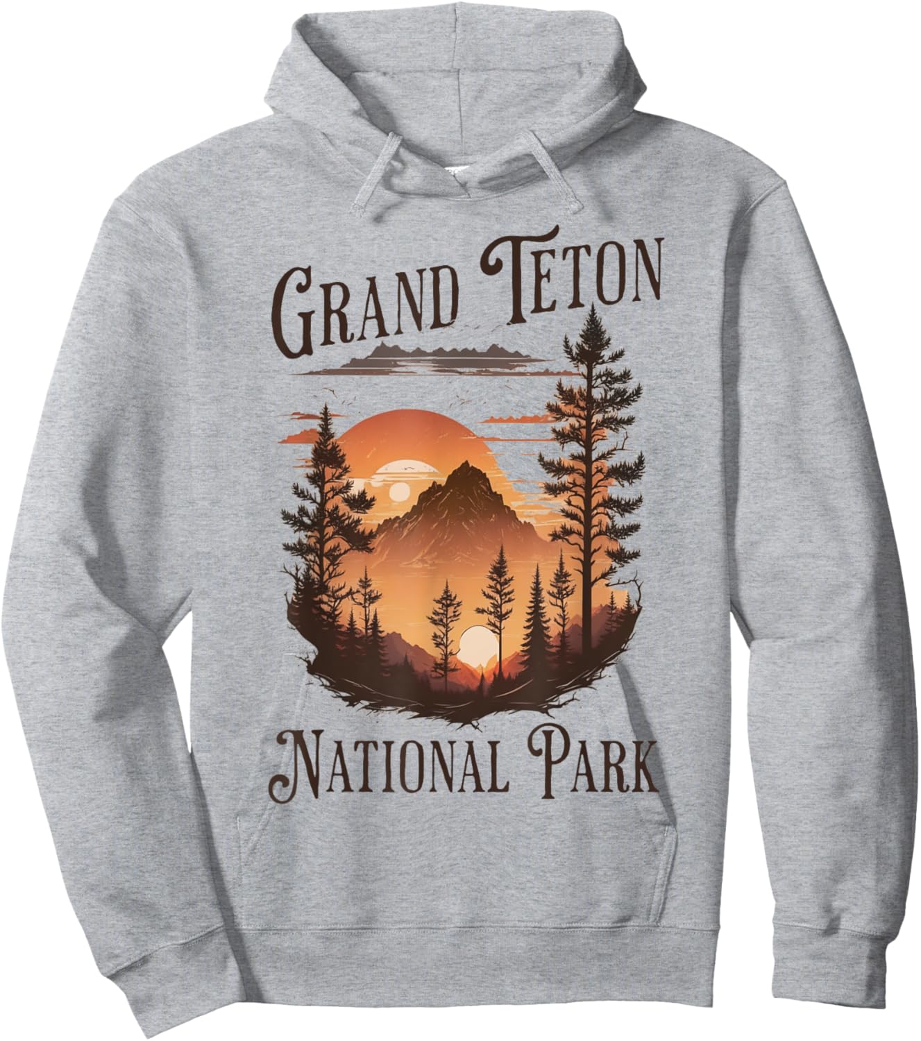 Grand Teton National Park Hoodie - Hoodie | Ash
