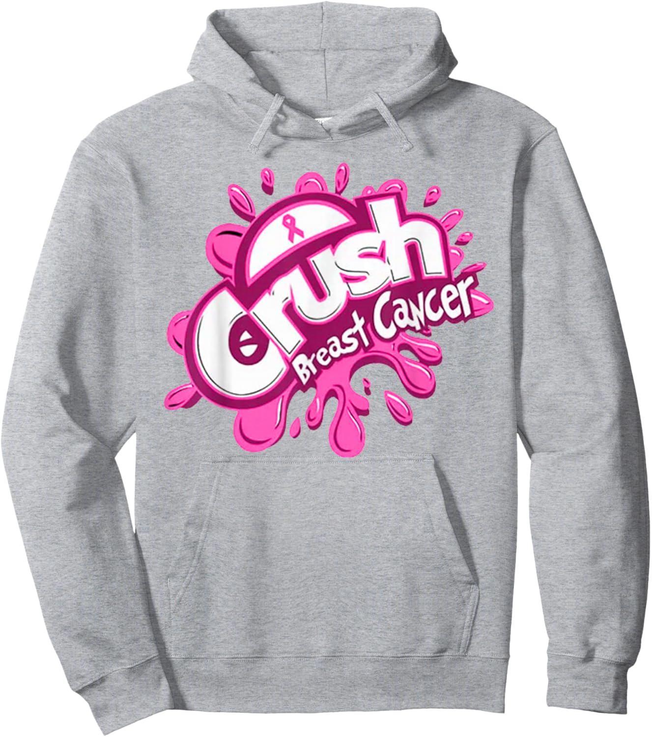 Pink Crush Breast Cancer Awareness Hoodie - Hoodie | Ash