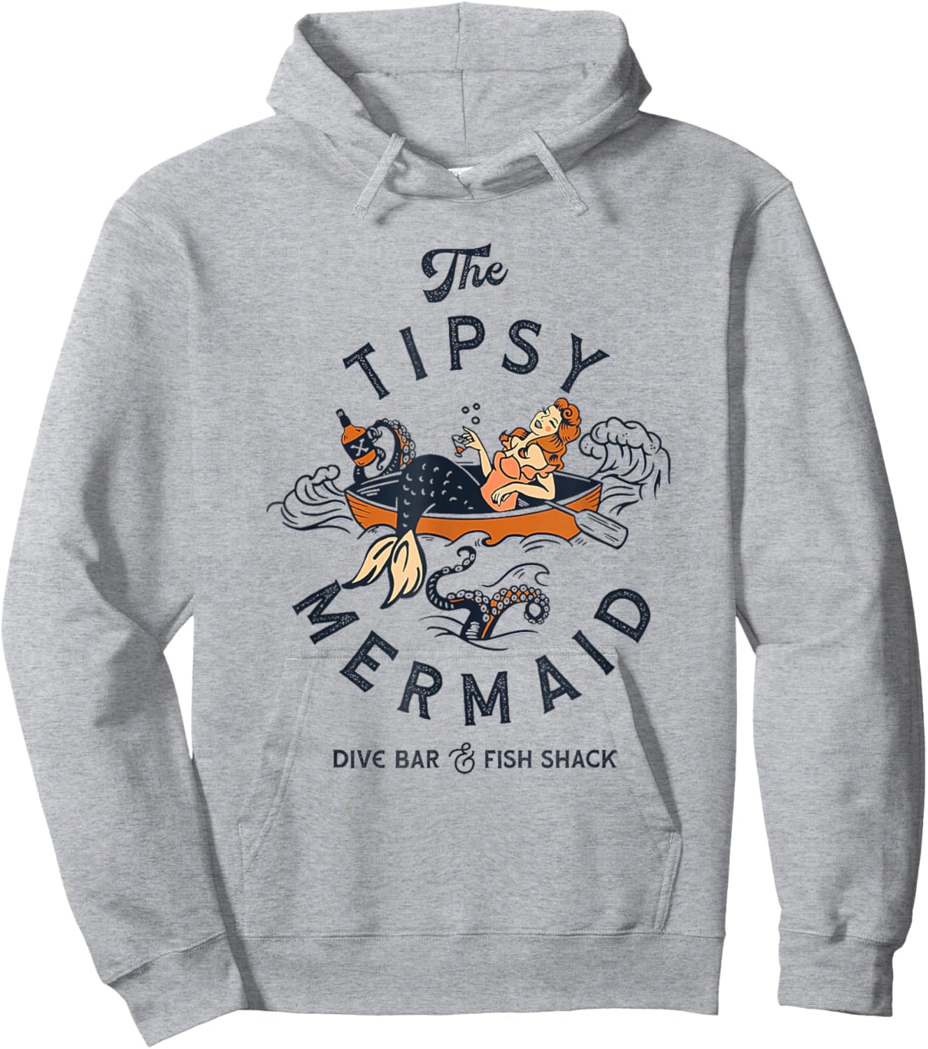 The Tipsy Mermaid Dive Bar And Fish Shack Hoodie - Hoodie | Ash