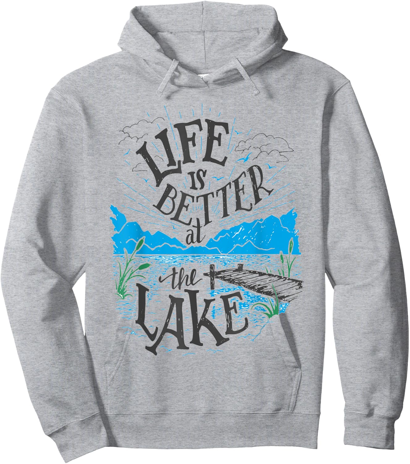 Life Is Better At The Lake Pontoon Boat Hoodie - Hoodie | Ash