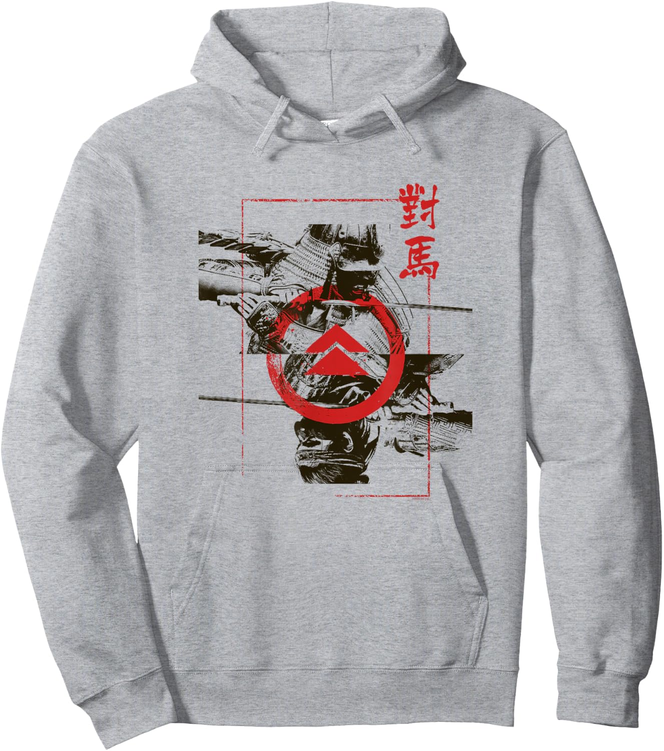 Ghost of Tsushima Mirrored Graphic with Crest Hoodie - Hoodie | Ash