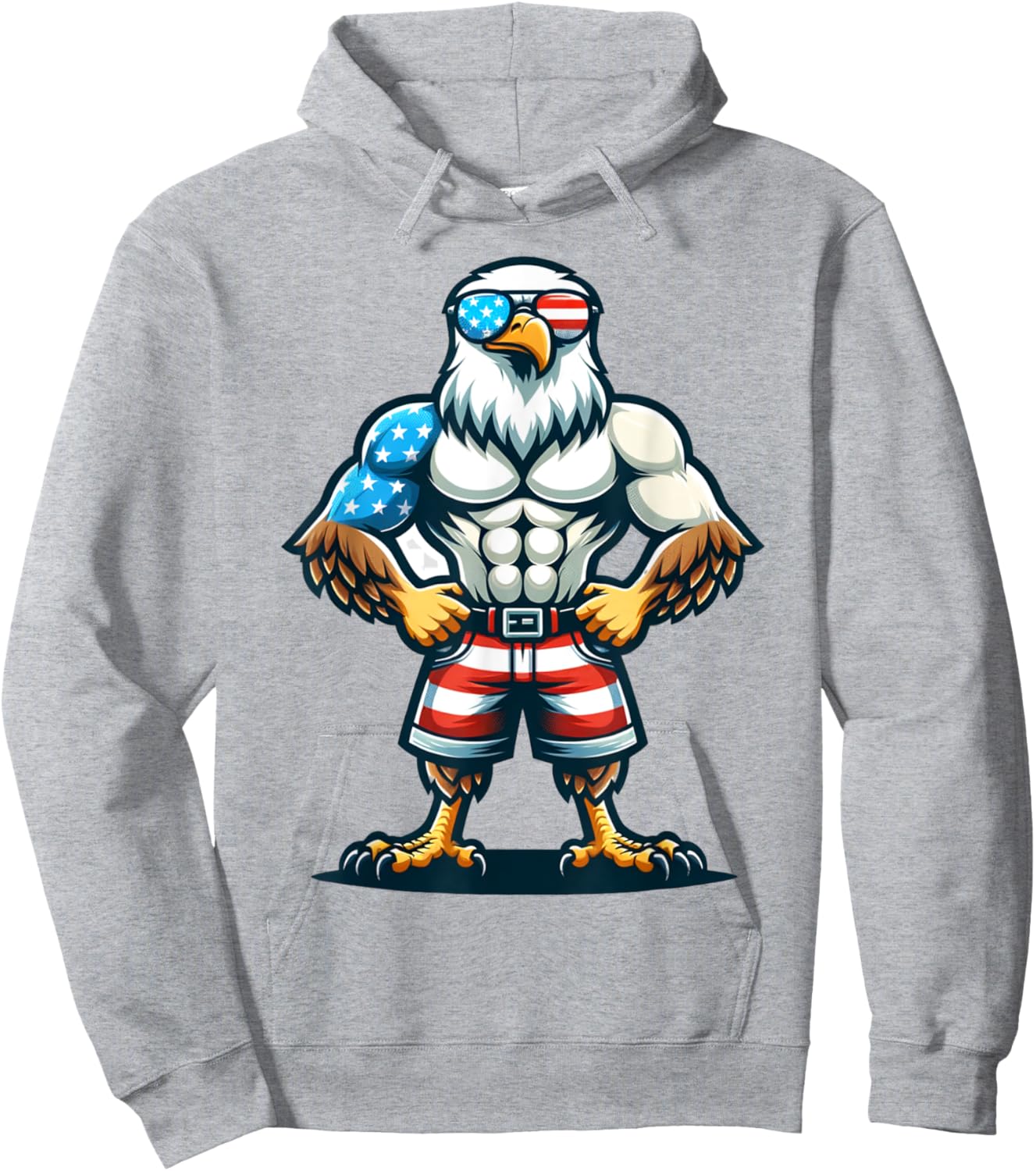 Patriotic Eagle Hoodie - Hoodie | Ash