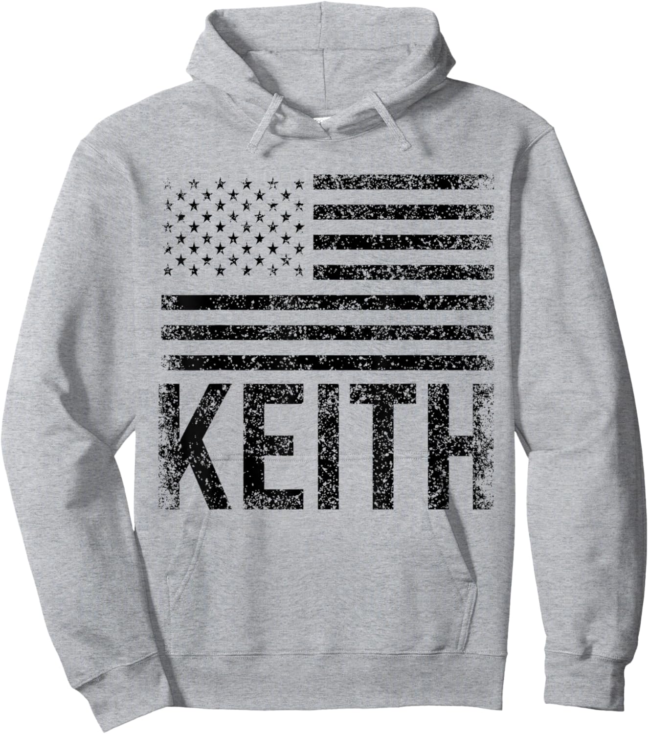 Keith USA Name Forename Personalized Birthday Hoodie - Hoodie | Ash