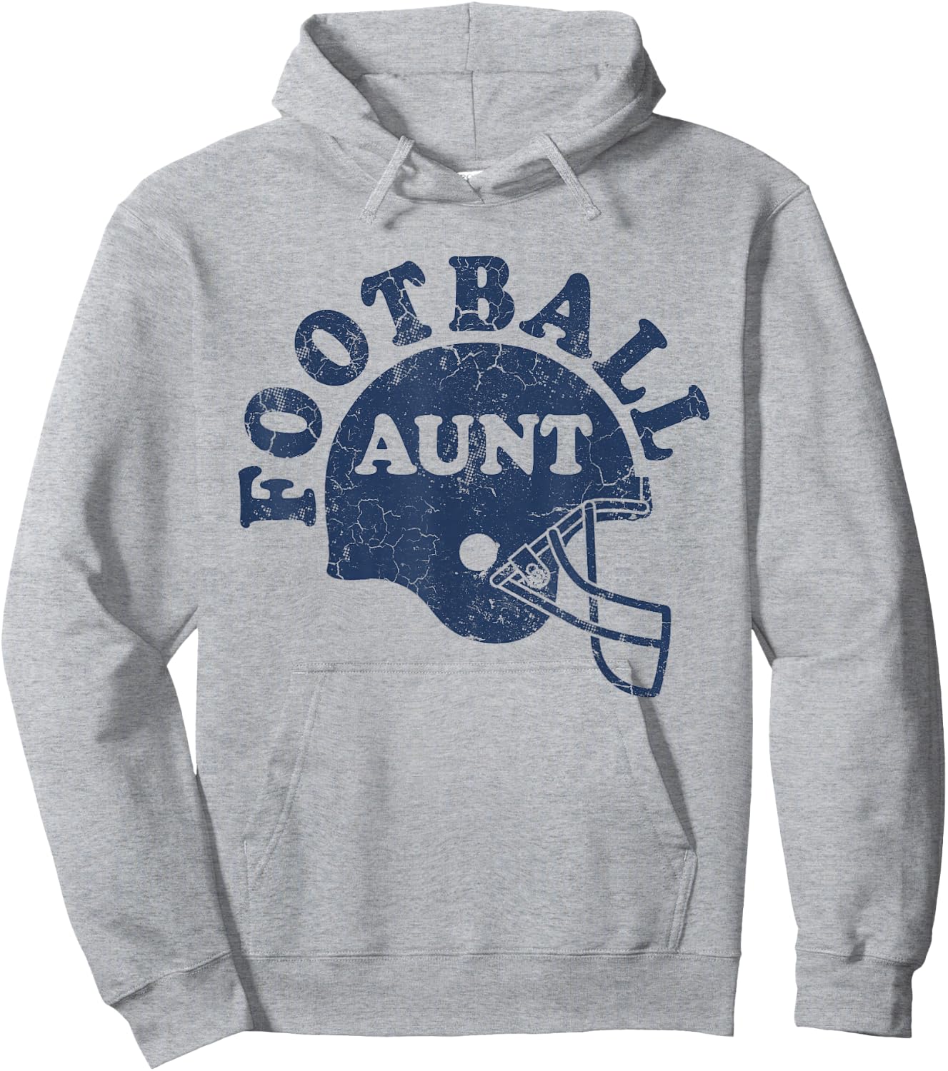 Football Aunt Blue Helmet Game Day Auntie Hoodie - Hoodie | Ash