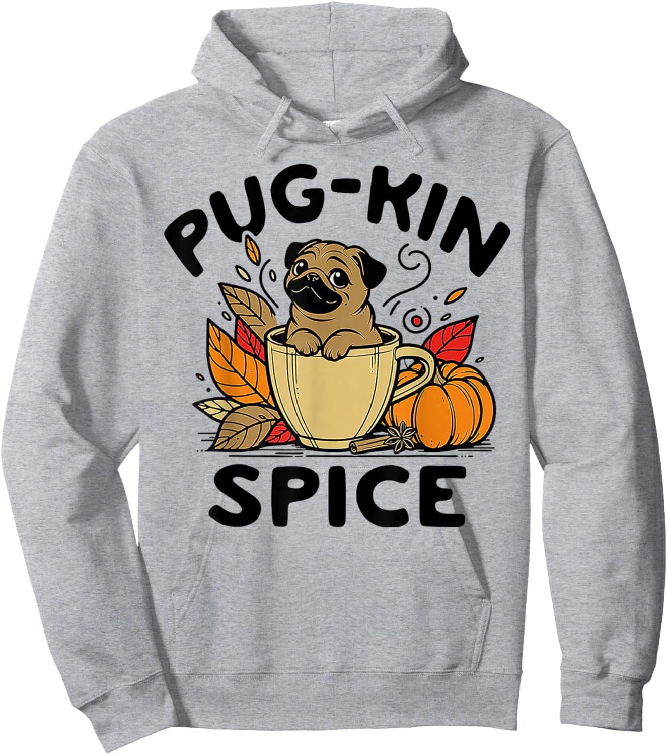 Pug-kin Spice Hoodie - Hoodie | Ash