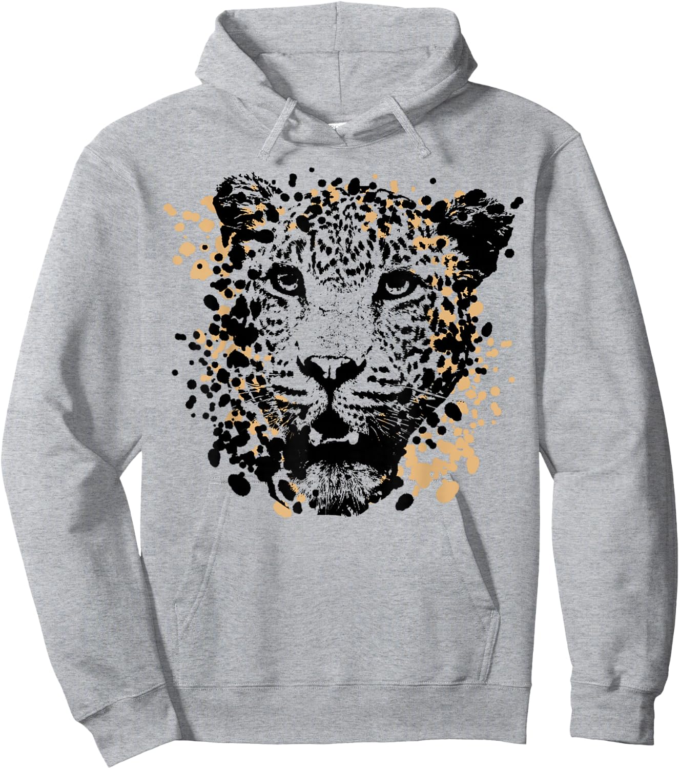 Vintage Splash Art Jaguar Animal Hoodie - Hoodie | Ash