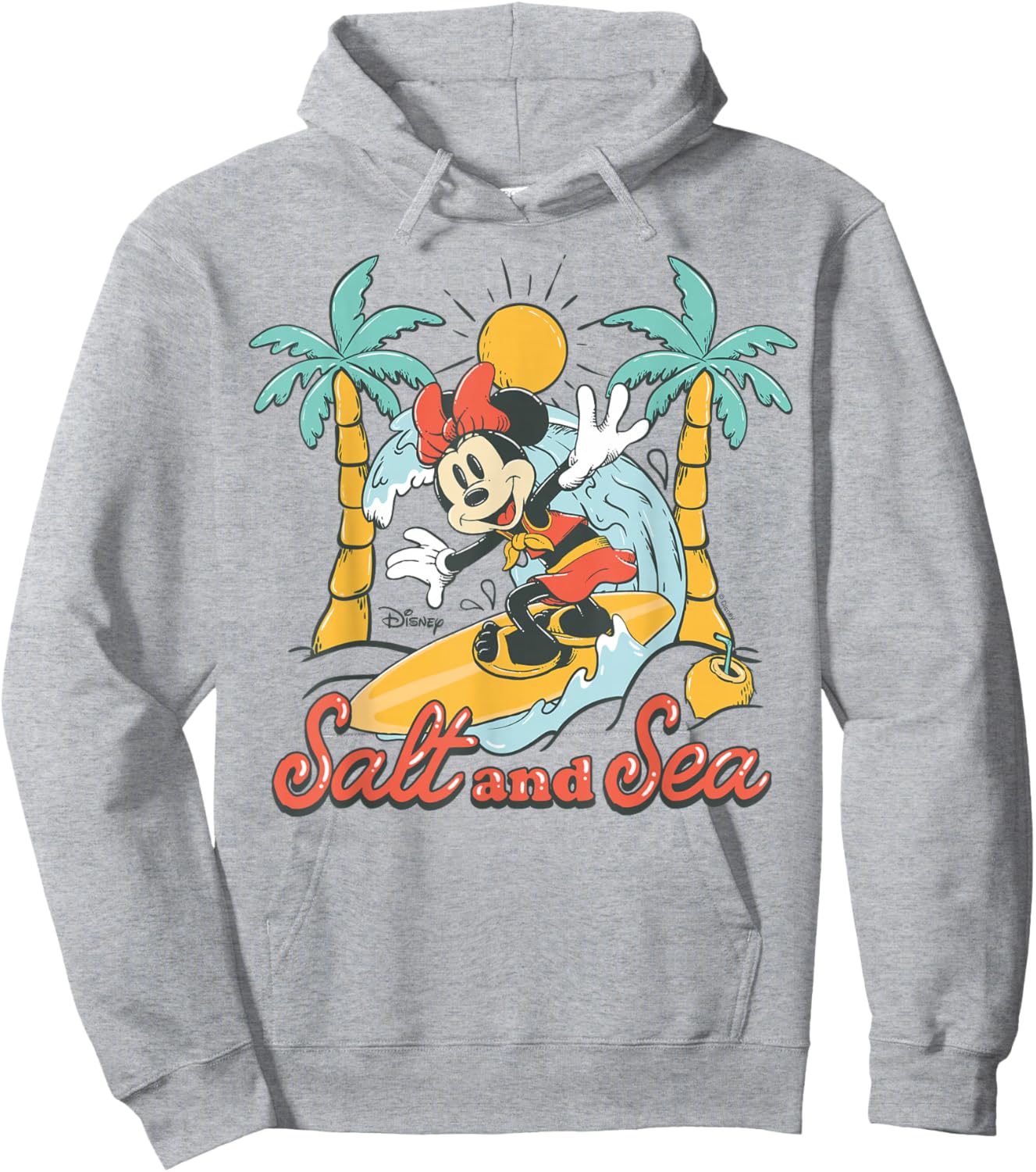 Minnie Mouse - Salt And Sea Summer Surf Graphic Hoodie - Hoodie | Ash