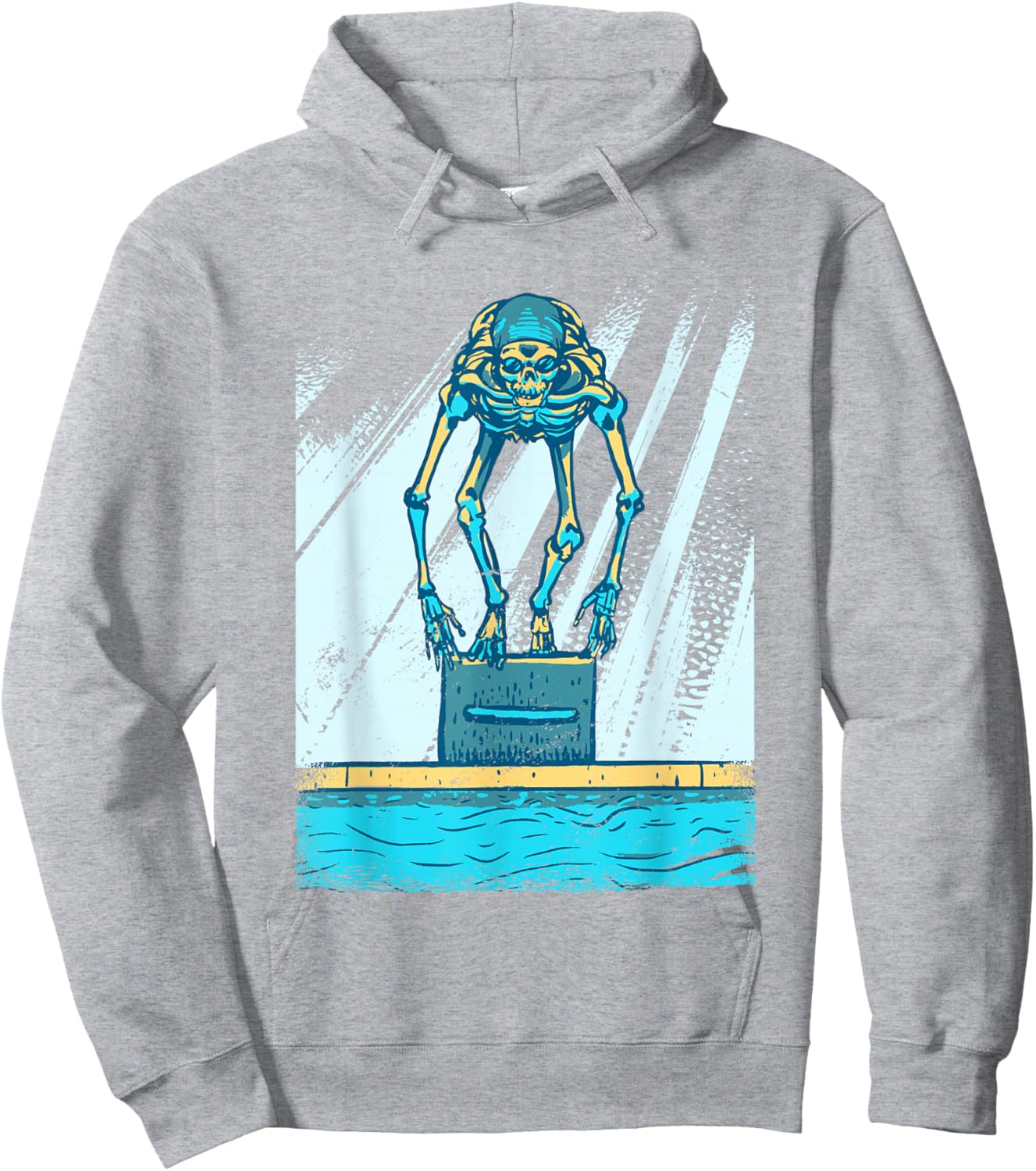 Competition Swimming Skeleton Swimmer Hoodie - Hoodie | Ash