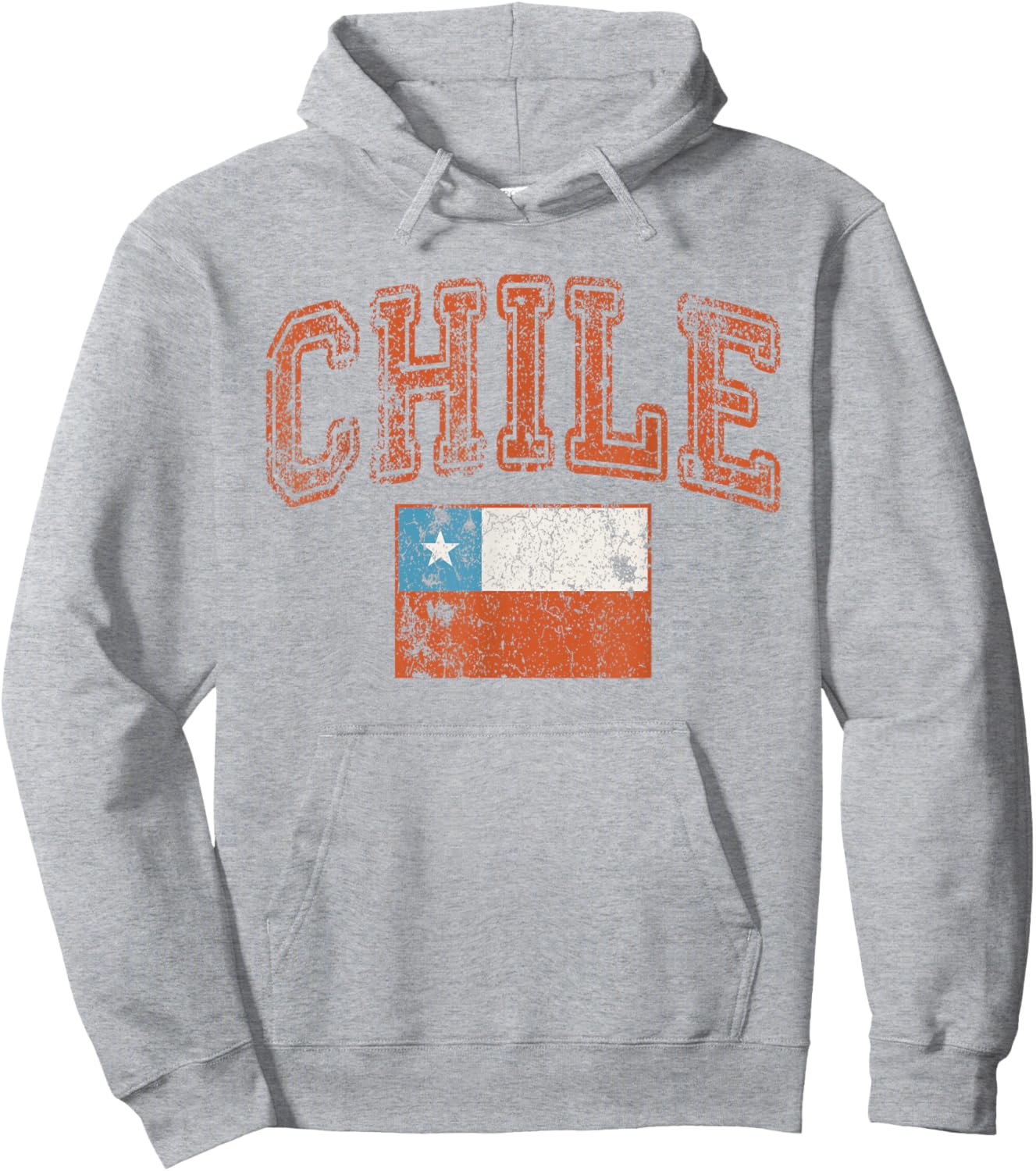 Vintage Retro Faded Chile Flag Chilean Pride Hoodie - Hoodie | Ash