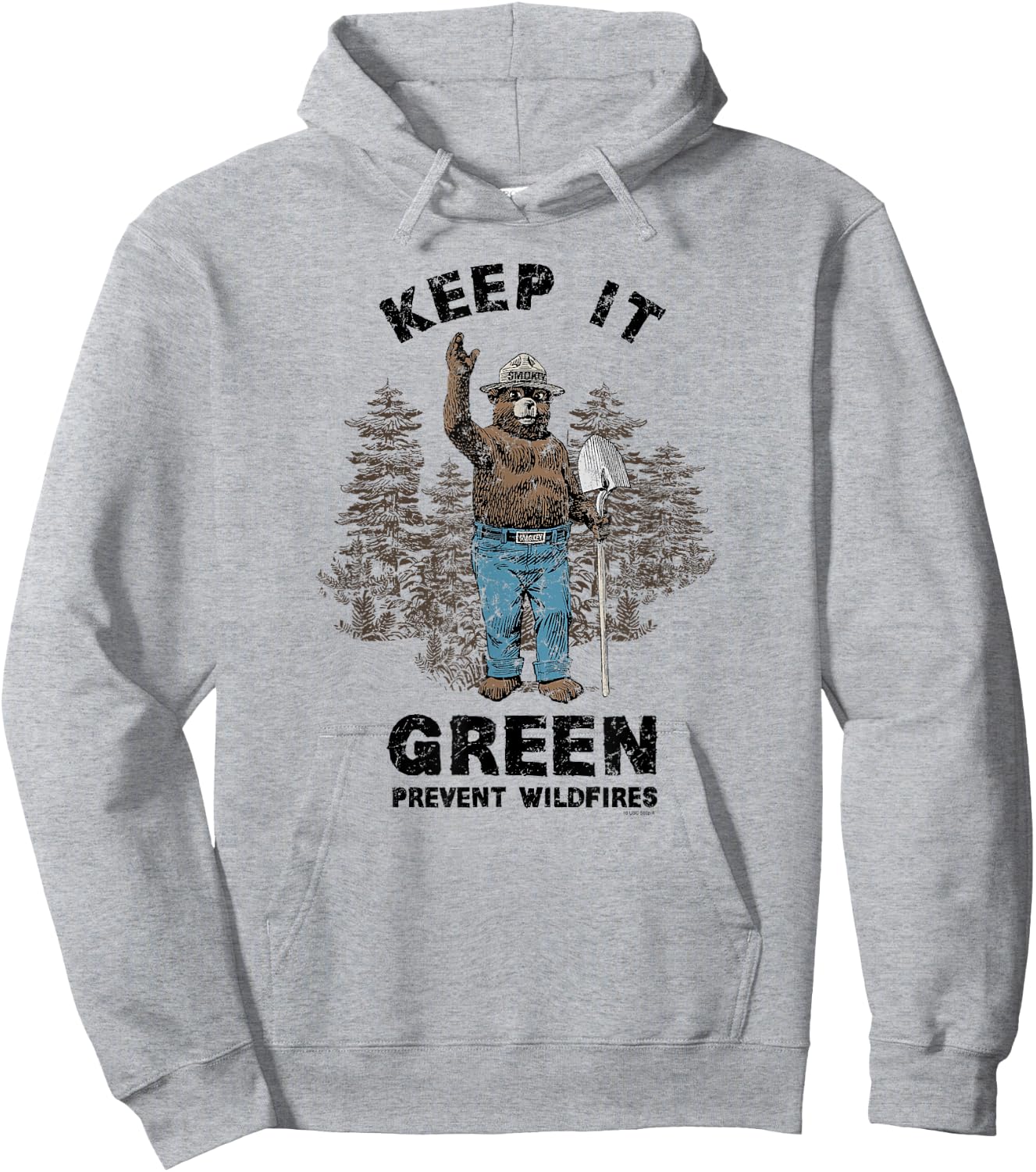 Smokey Bear Keep it Green Hoodie - Hoodie | Ash